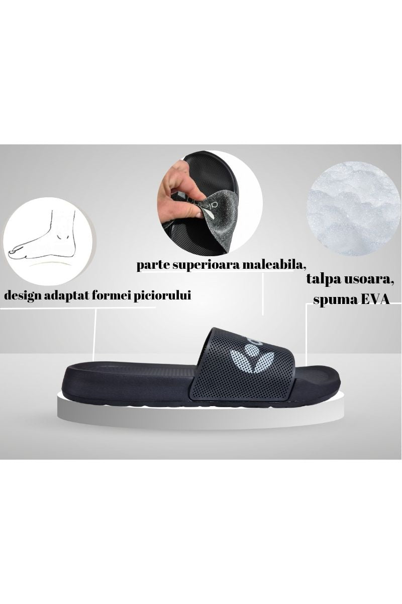 Papuci pentru Barbati, Model Toni, Talpa Usoara din Spuma, Confortabili, Bleumarin