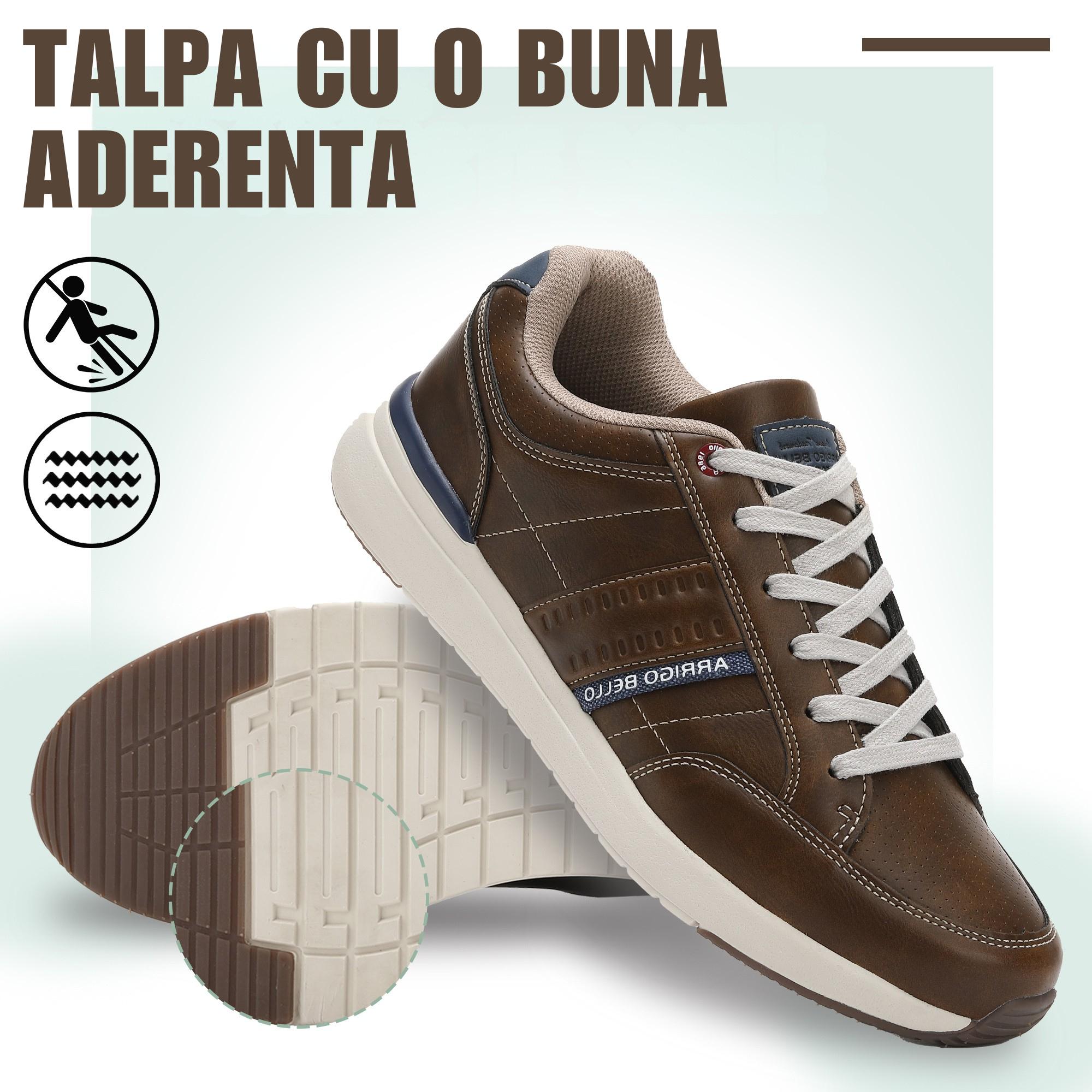 Pantofi Casual Ian Bărbați, Piele Ecologică Premium, Talpă Spumă, Usori, Confortabili, Arrigo Bello