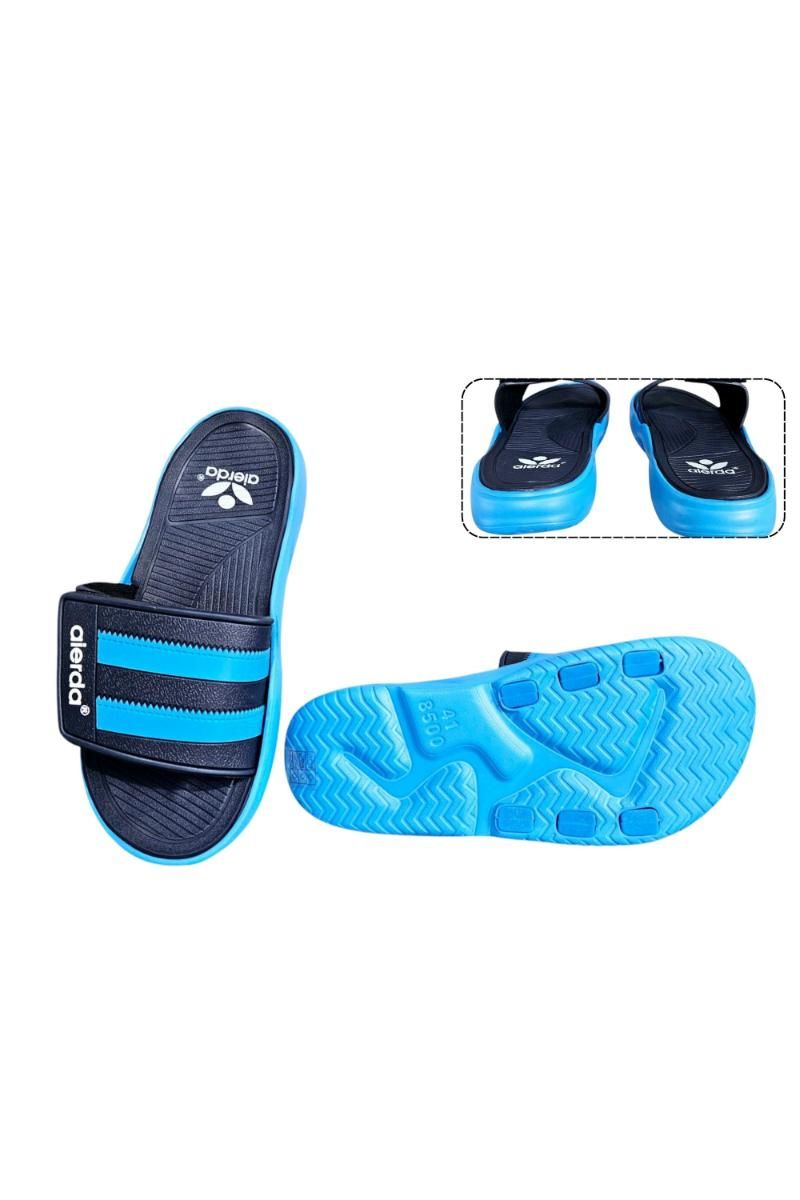 Papuci Bărbați, model Dorin, Confortabili cu Arici – Talpă Moale din Spumă EVA, Material Textil Flexibil, Casual Sport pentru Exterior și Utilizare Zilnică, Aierda, Albastru