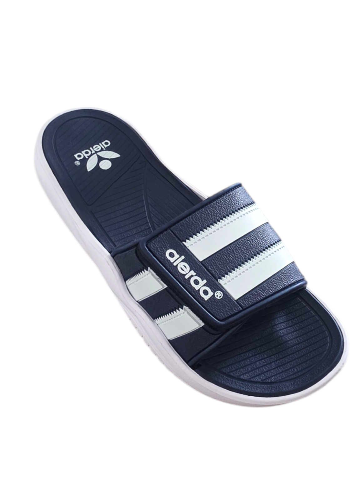 Papuci Bărbați, model Dorin, Confortabili cu Arici – Talpă Moale din Spumă EVA, Material Textil Flexibil, Casual Sport pentru Exterior și Utilizare Zilnică, Aierda, Alb-navy