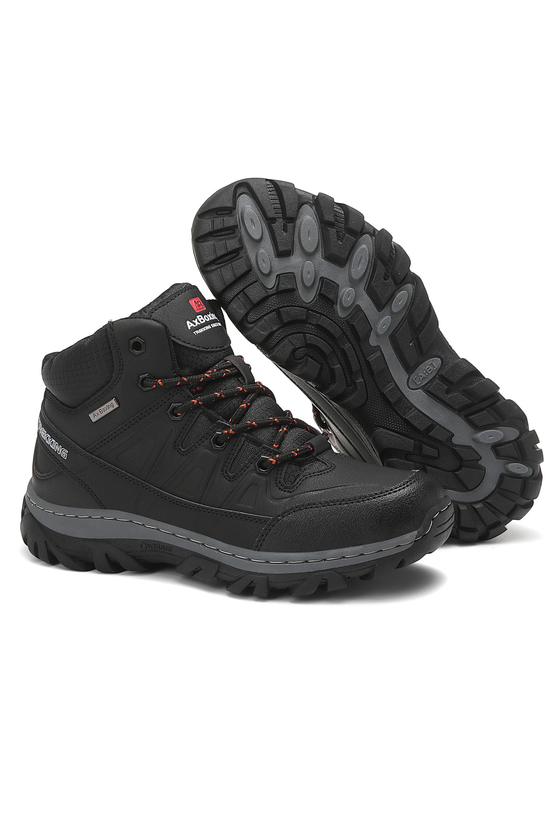 Bocanci Doris imblaniti pentru Barbati, Talpa Cusuta si Antiderapanta, Piele ecologica Premium, Ax Boxing