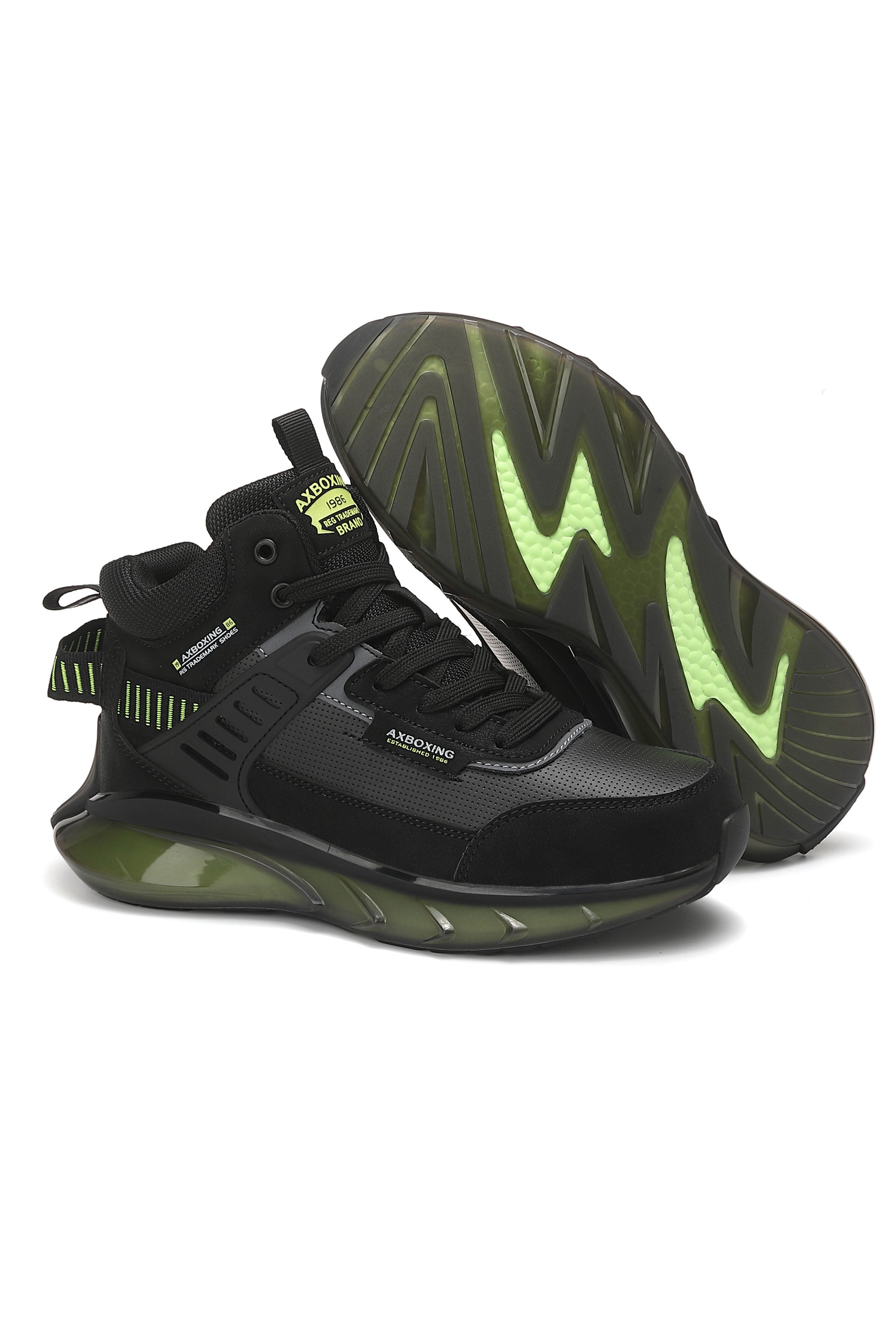 Ghete sport Luca Bărbați Imblănite din piele ecologică cu talpă ușoară și design modern, Ax Boxing