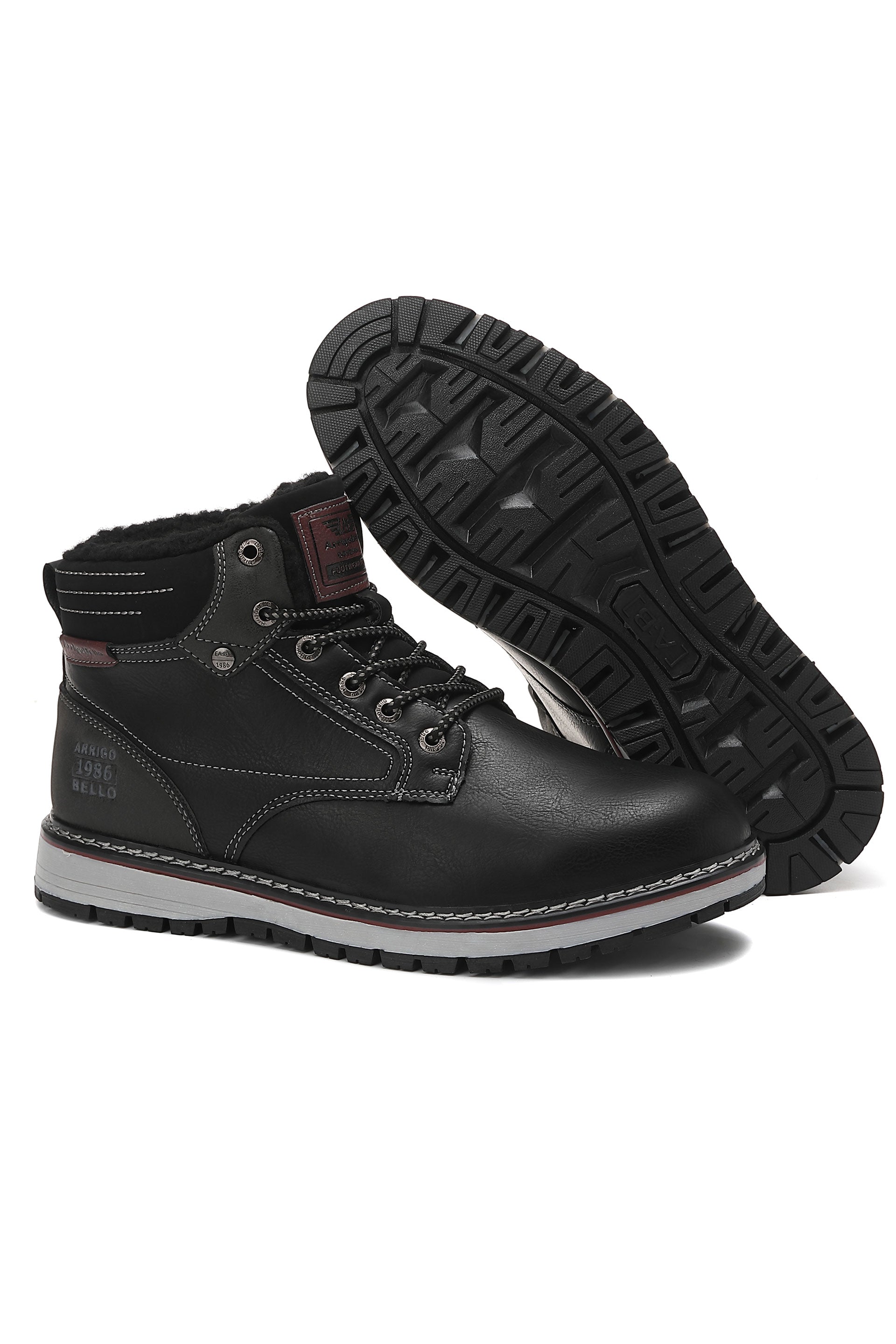 Ghete Bărbați Nicolet Casual-Elegante, Imblanite,Piele Ecologică Premium, Talpă Cusuta, Antiderapantă, Arrigo Bello