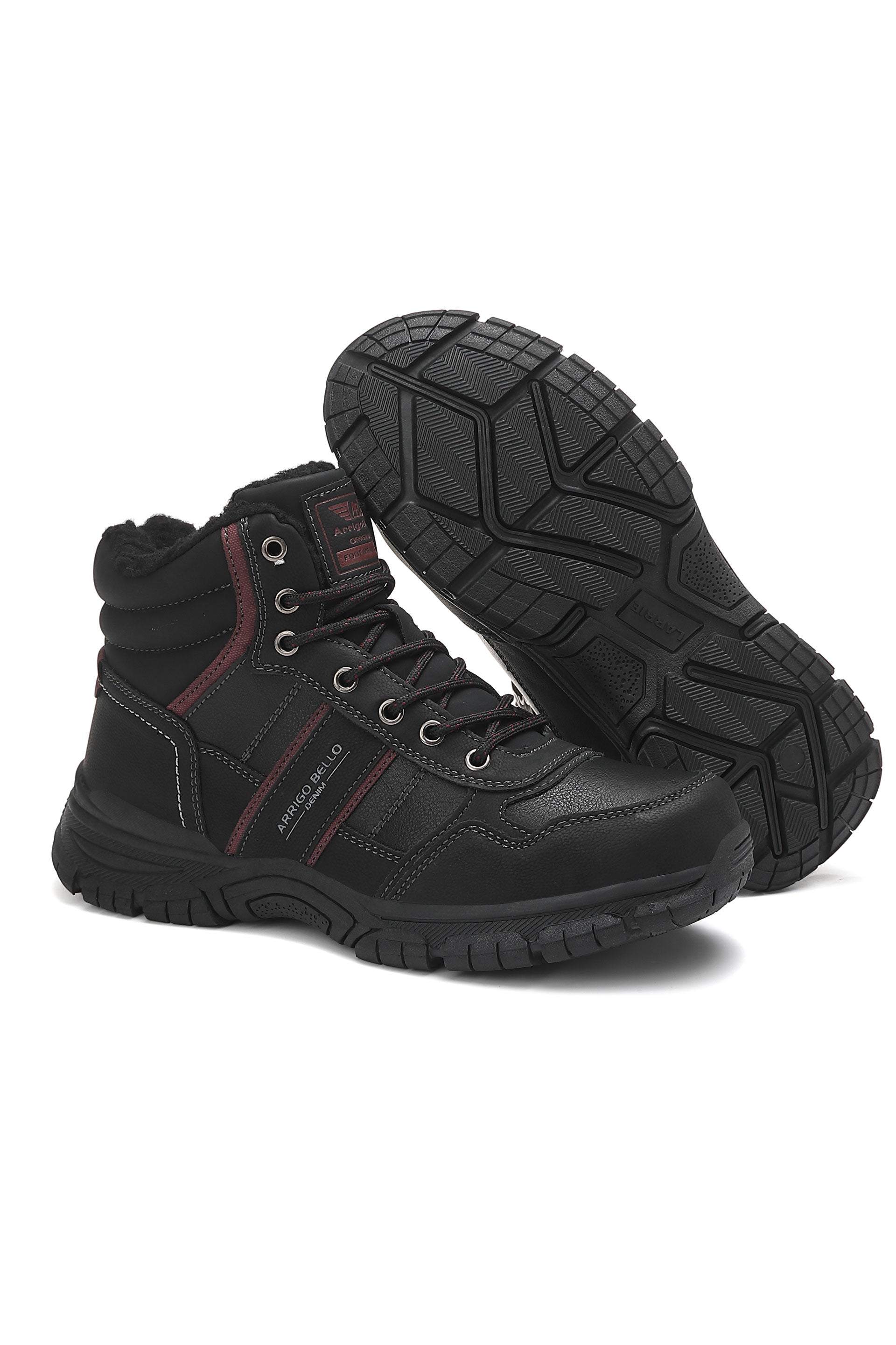 Ghete Callum cu blana pentru Bărbați, Piele ecologica, Talpă Antiderapantă, Calduroase, Ax Boxing