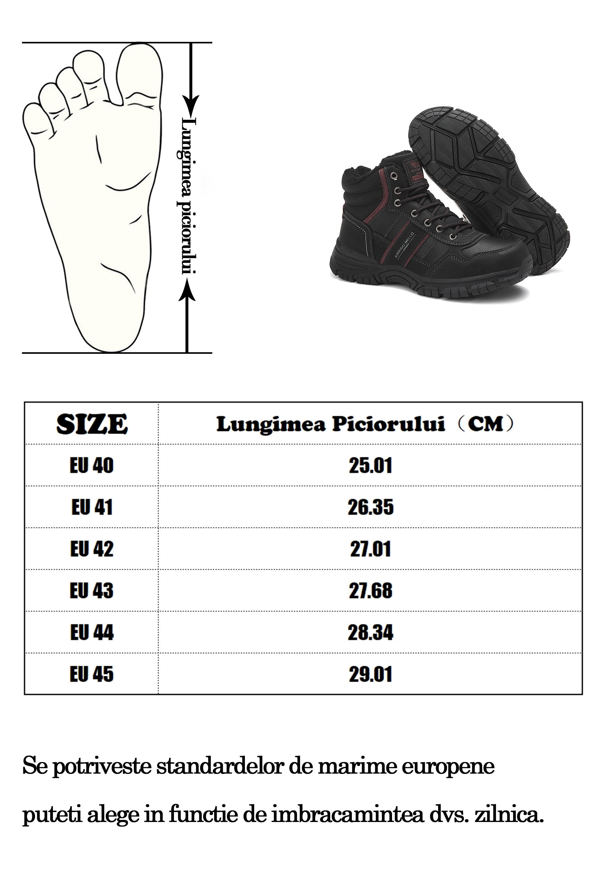 Ghete Callum cu blana pentru Bărbați, Piele ecologica, Talpă Antiderapantă, Calduroase, Ax Boxing