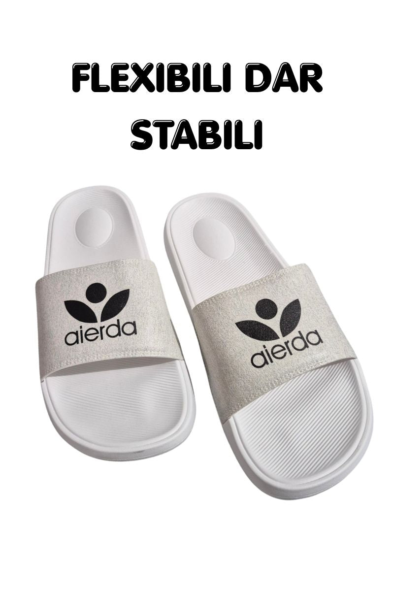 Papuci pentru Barbati, Model Aros, Talpa Usoara din Spuma, Alb