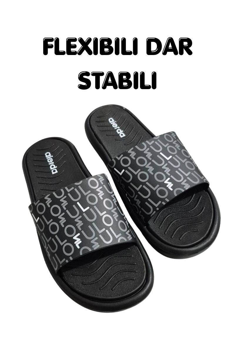 Papuci pentru Barbati, Model Caso, Talpa Usoara din Spuma, Parte superioara maleabila, Confortabili, Negru
