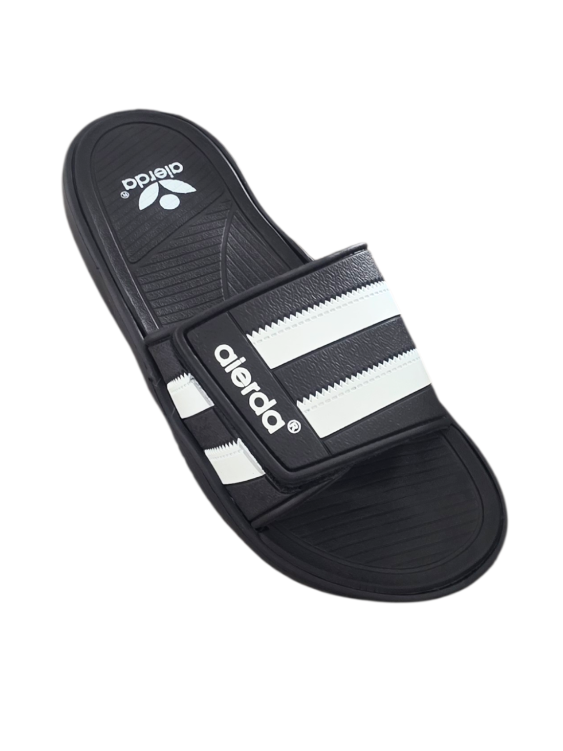 Papuci Bărbați, model Dorin, Confortabili cu Arici – Talpă Moale din Spumă EVA, Material Textil Flexibil, Casual Sport pentru Exterior și Utilizare Zilnică, Aierda, Negru-alb
