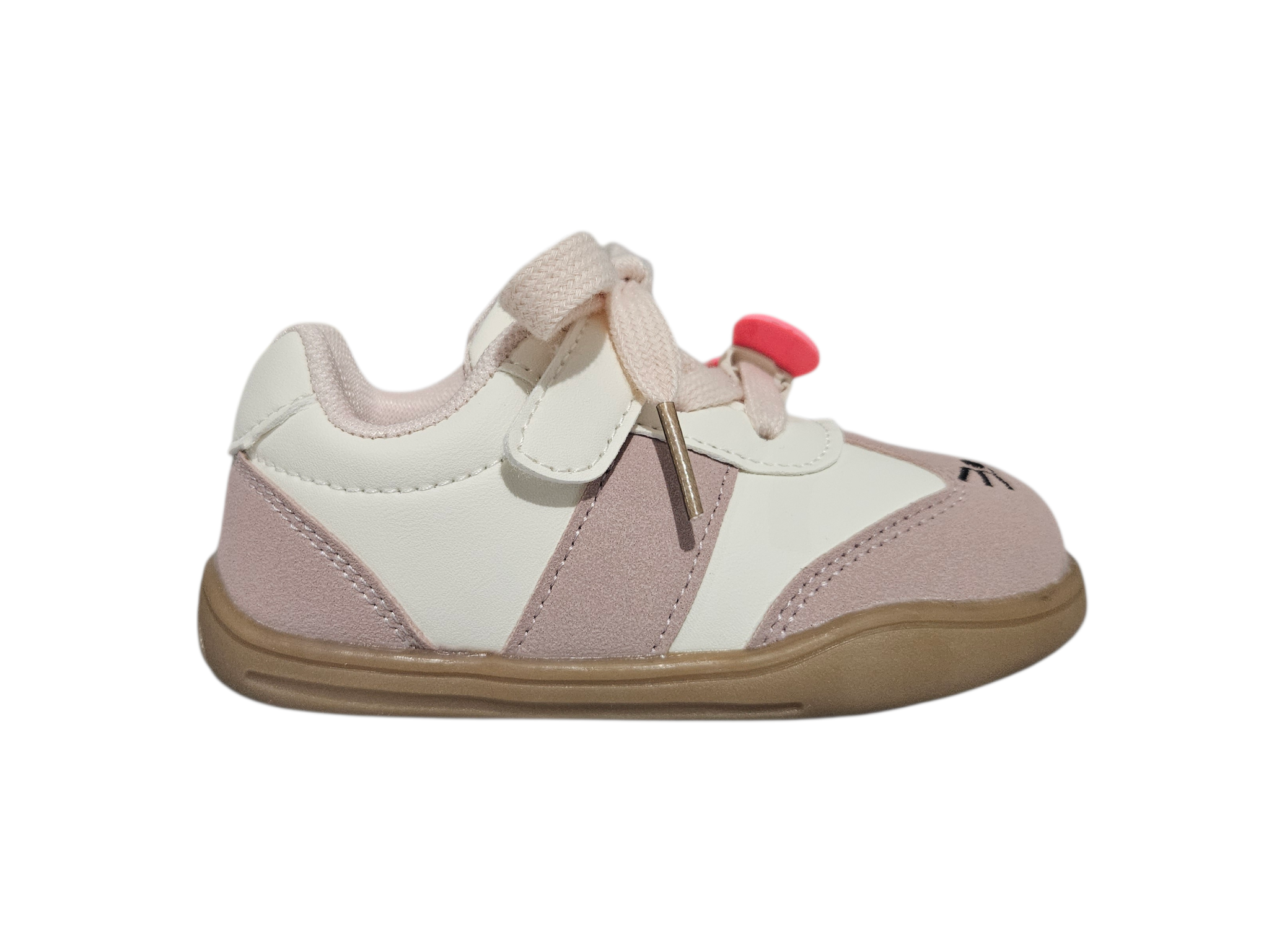 Adidași tip Teniși Fete, Model Elia, Piele ecologică, Talpă flexibilă din cauciuc moale, Inchidere Arici și șiret, Accesoriu detașabil