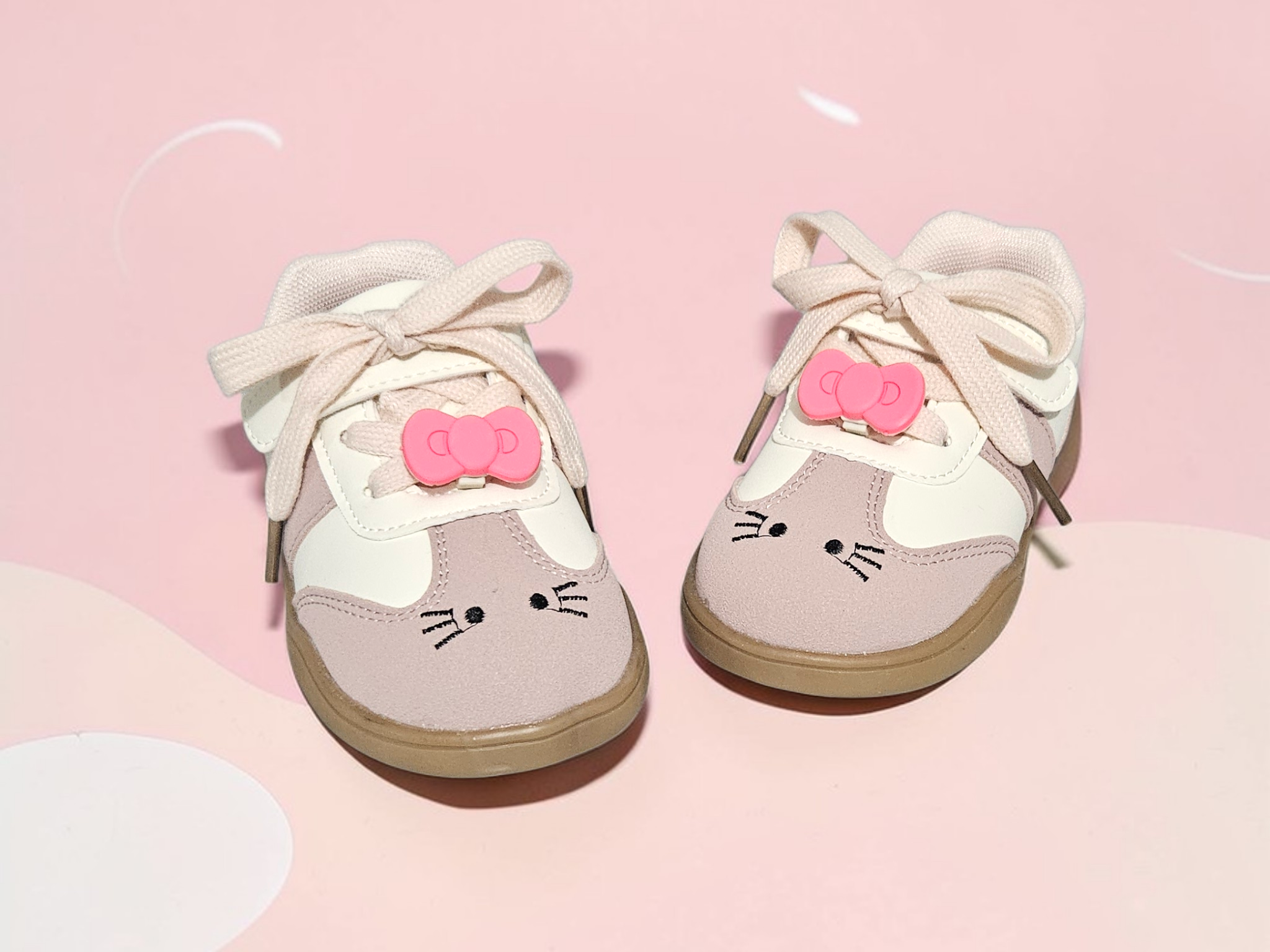 Adidași tip Teniși Fete, Model Elia, Piele ecologică, Talpă flexibilă din cauciuc moale, Inchidere Arici și șiret, Accesoriu detașabil