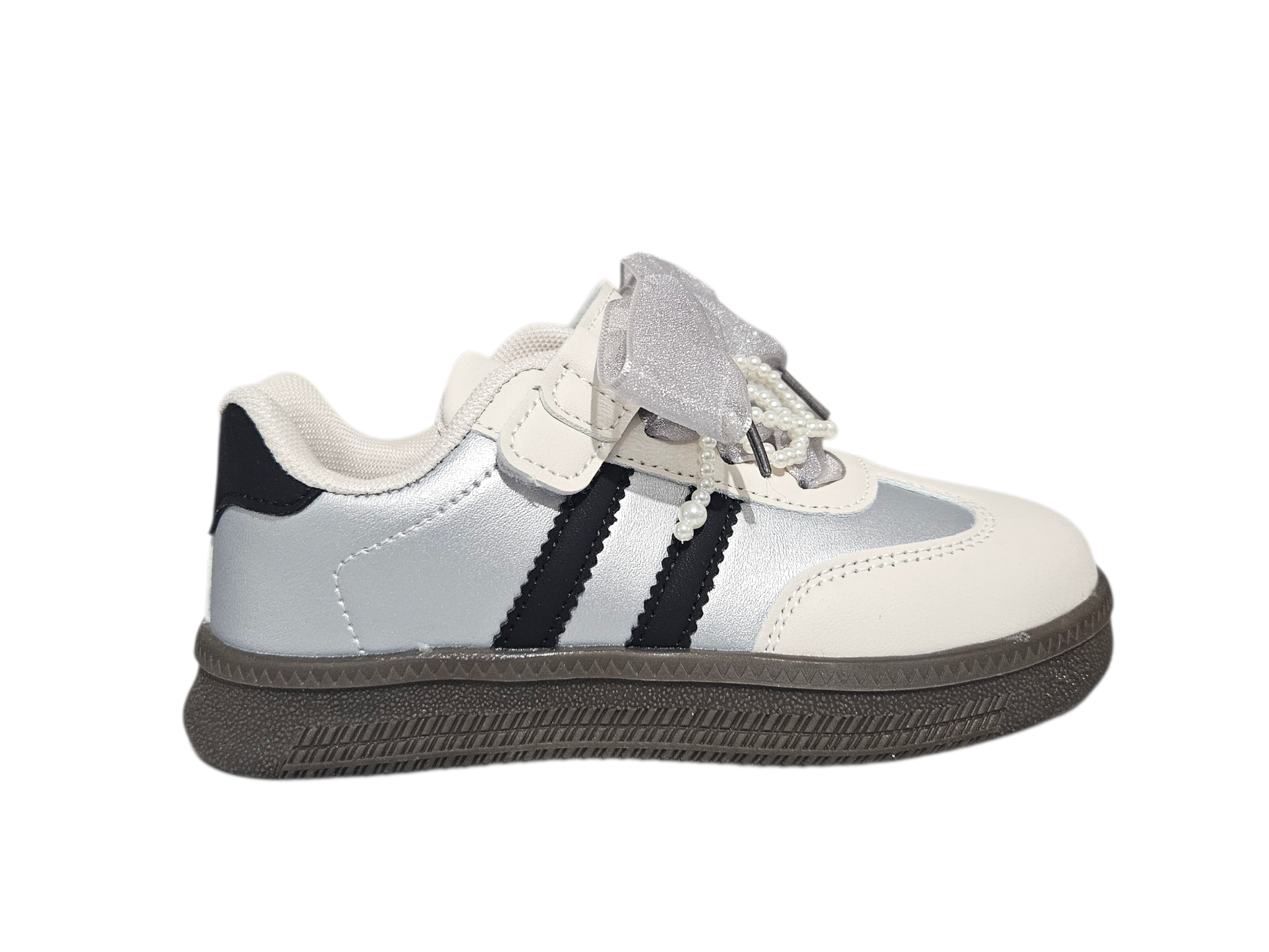 Adidași tip Teniși pentru Fete, Model Mara, Piele ecologică, Talpă flexibilă, Inchidere cu Siret Decorativ