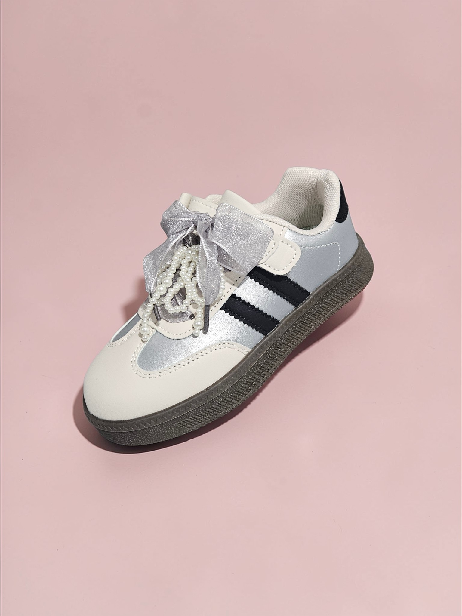 Adidași tip Teniși pentru Fete, Model Mara, Piele ecologică, Talpă flexibilă, Inchidere cu Siret Decorativ