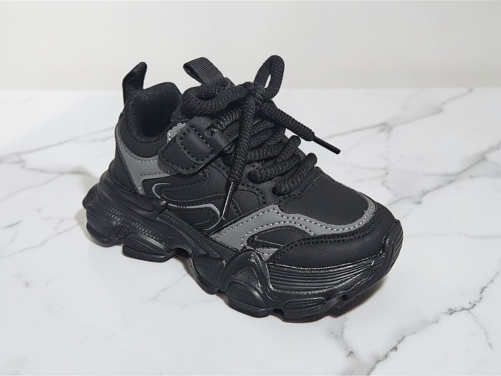 Adidași pentru Copii, Model Auri, Piele ecologică, Talpă din Spumă ultra Ușoară, Inchidere cu șiret, model sport casual pentru fete și băieți