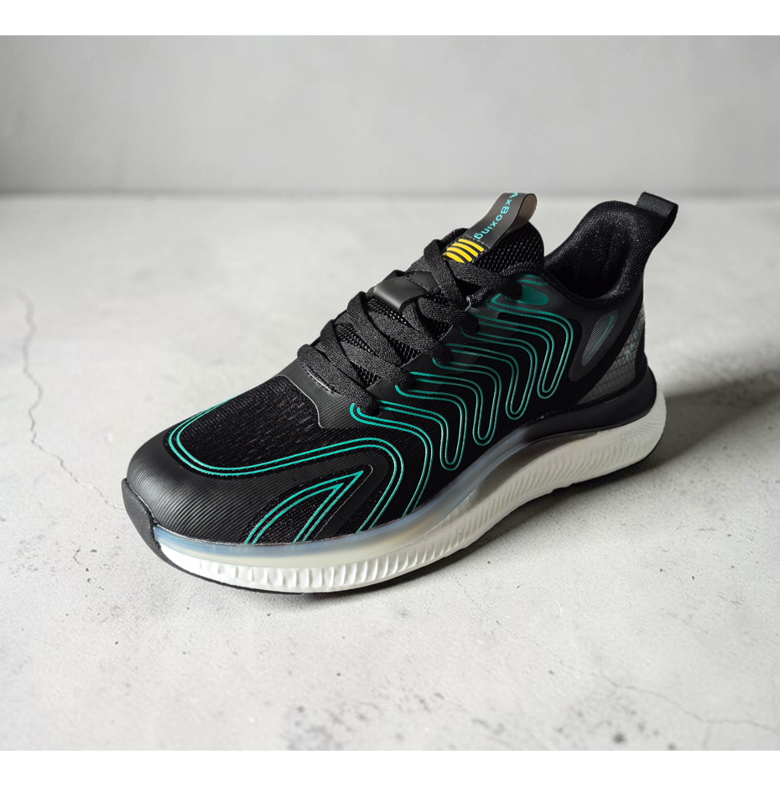 Adidasi Sport pentru Barbati, Model Daro, Talpa Usoara din Spuma, Panza subtire, Confortabili, Ax Boxing,Negru