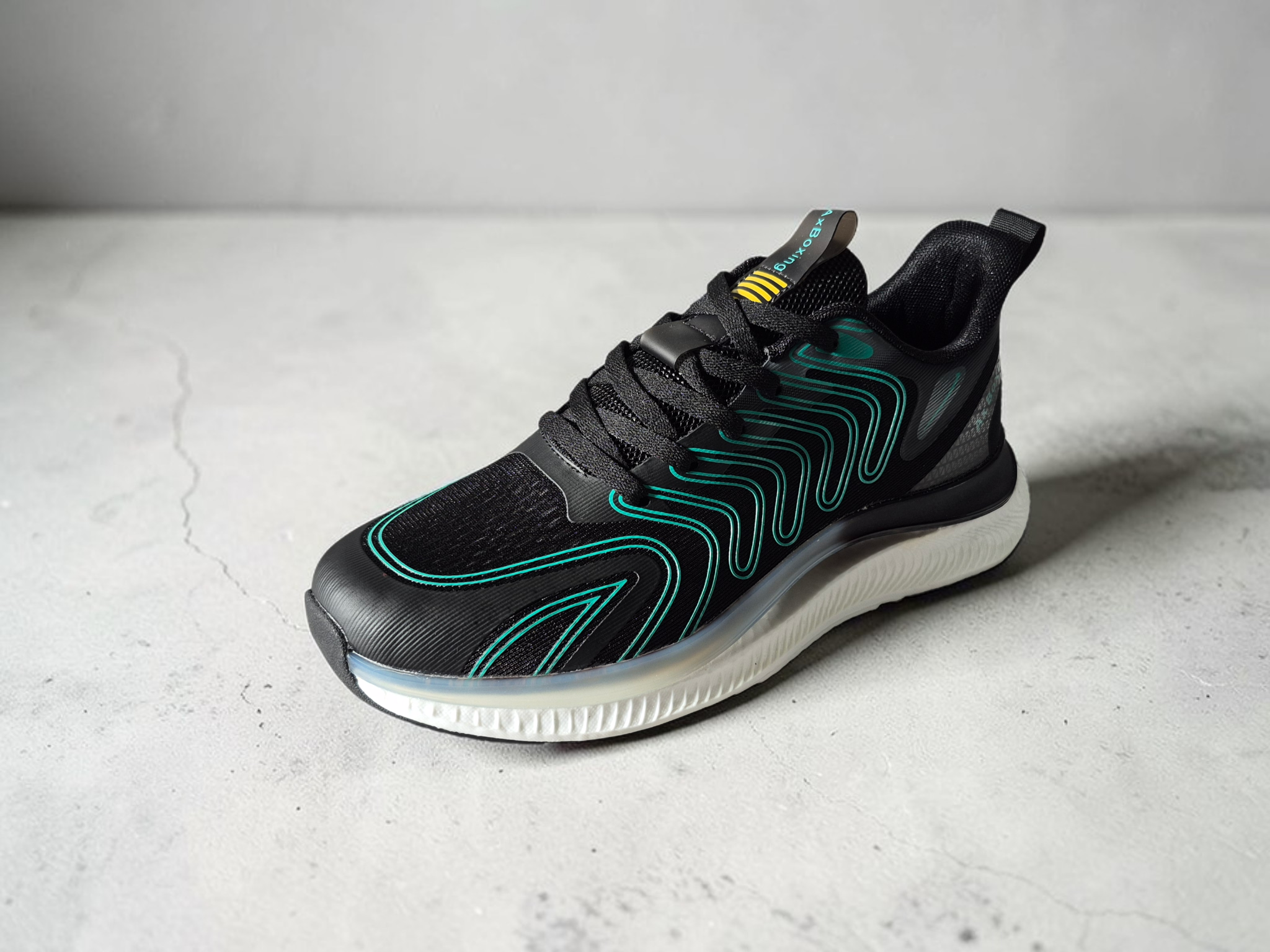 Adidasi Sport pentru Barbati, Model Daro, Talpa Usoara din Spuma, Panza subtire, Confortabili, Ax Boxing,Negru