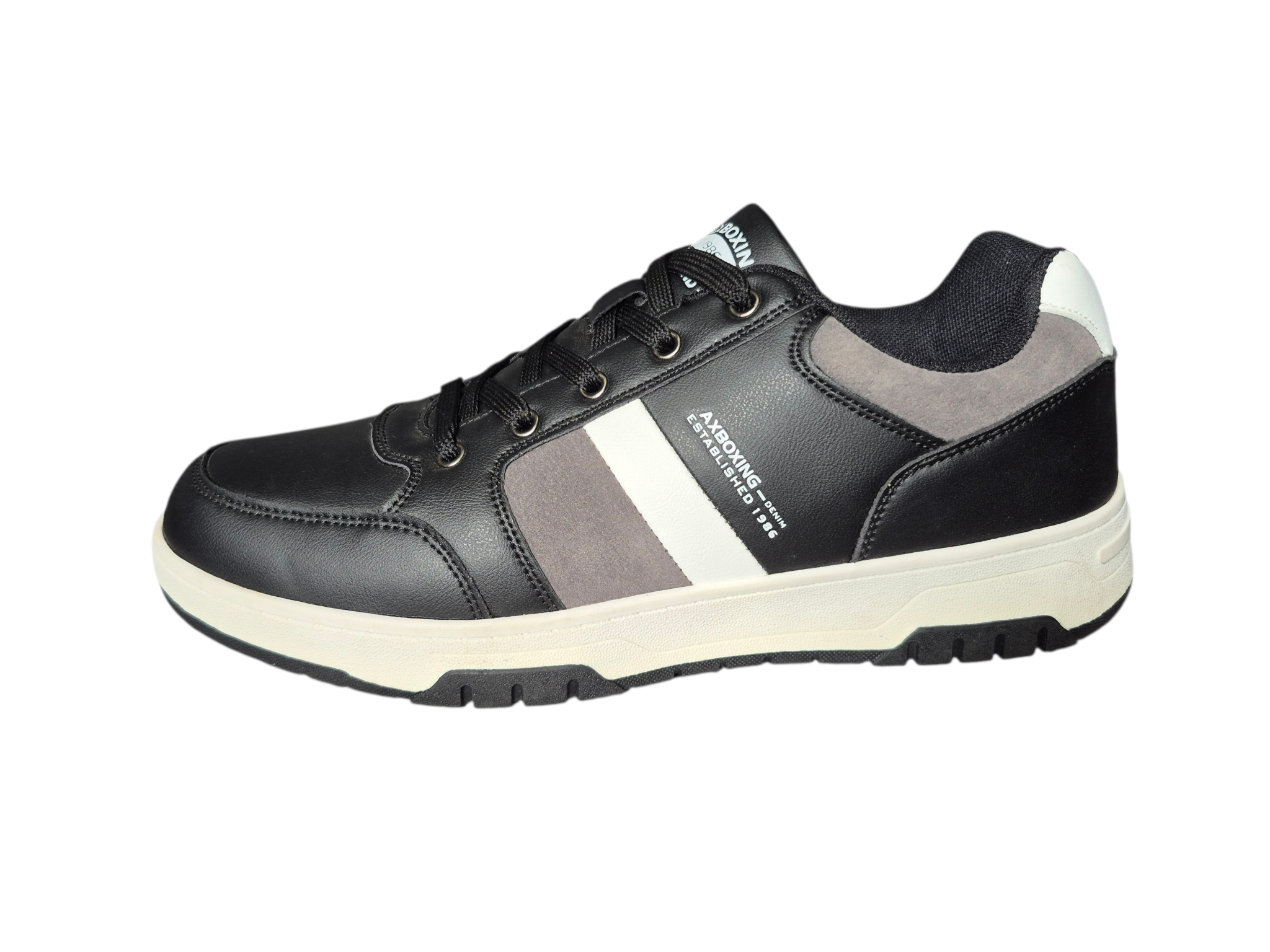Adidasi Casual pentru Barbati, Model Pico, Piele ecologica, Inchidere siret, Talpa dreapta, Ax Boxing