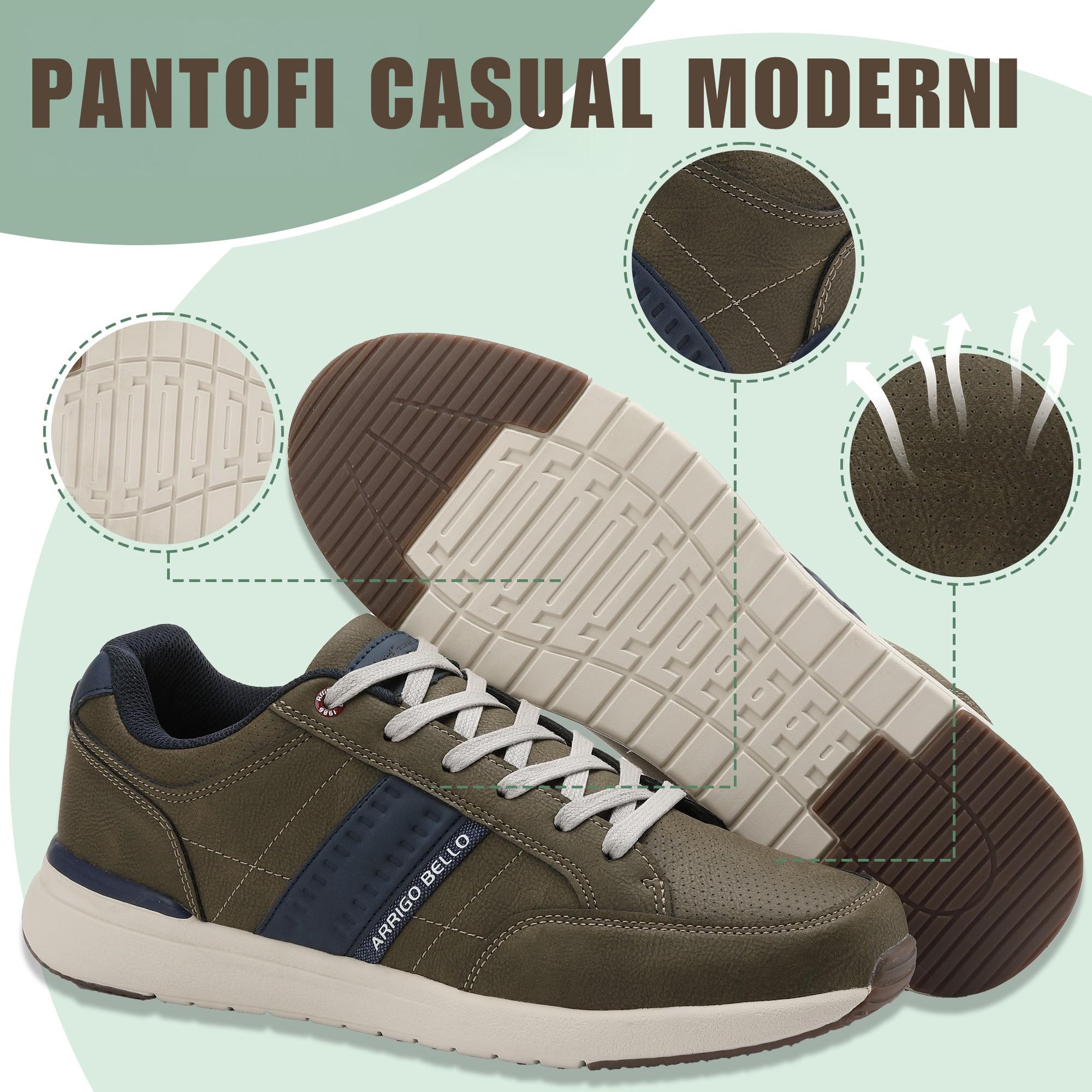 Pantofi Casual Ian Bărbați, Piele Ecologică Premium, Talpă Spumă, Usori, Confortabili, Arrigo Bello