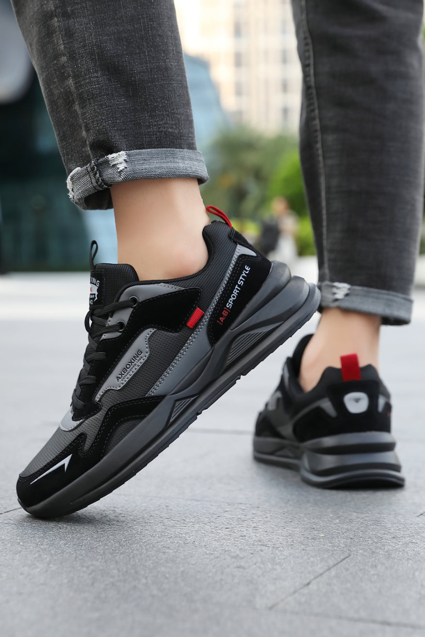 Pantofi Sport Mitu Barbati, Talpa usoara de Spuma, Piele ecologica, Confort sporit, Ax Boxing