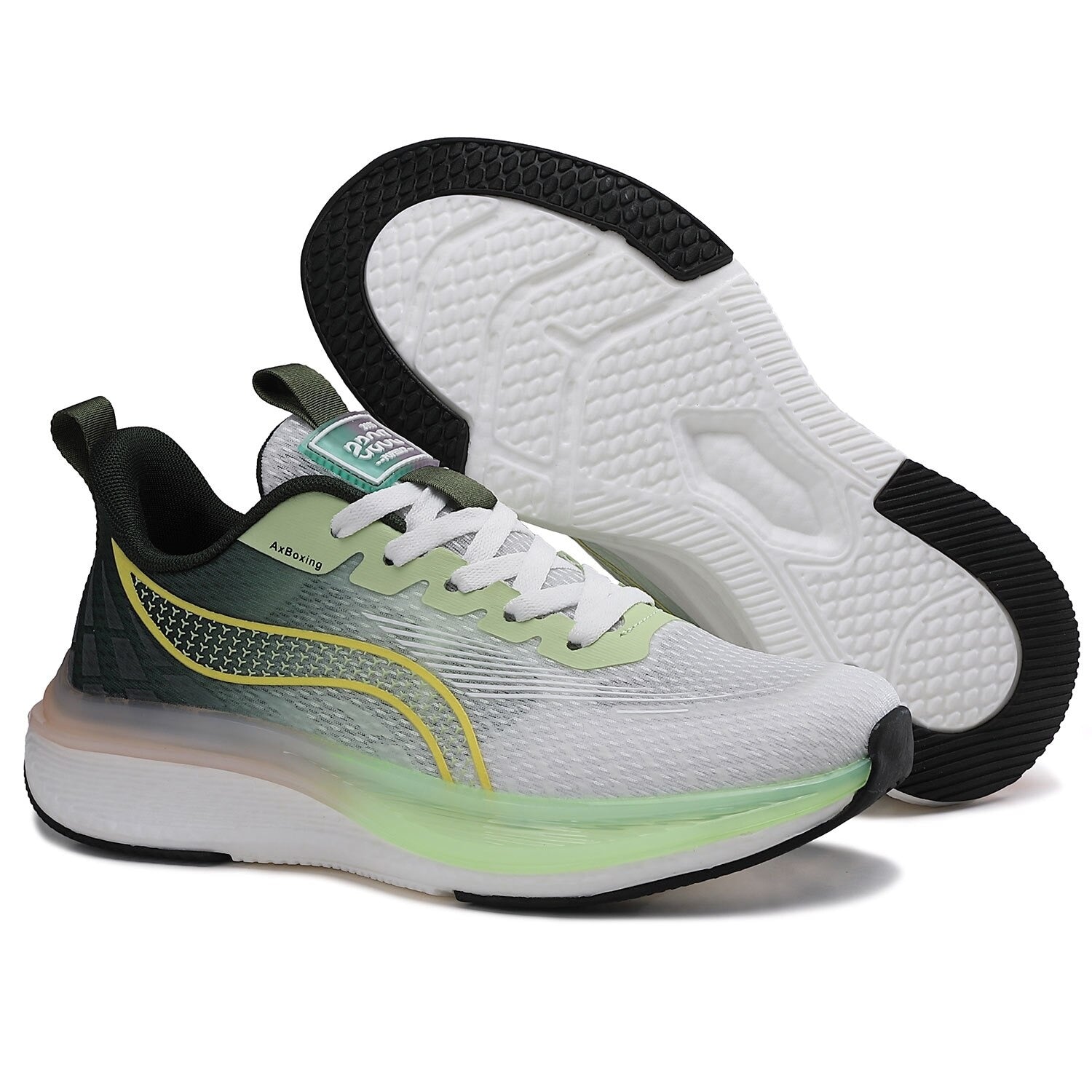 Pantofi sport pentru Barbati, Model Bonir, Textil-Panza, Talpa usoara de Spuma, Brant Memorie, Ax Boxing