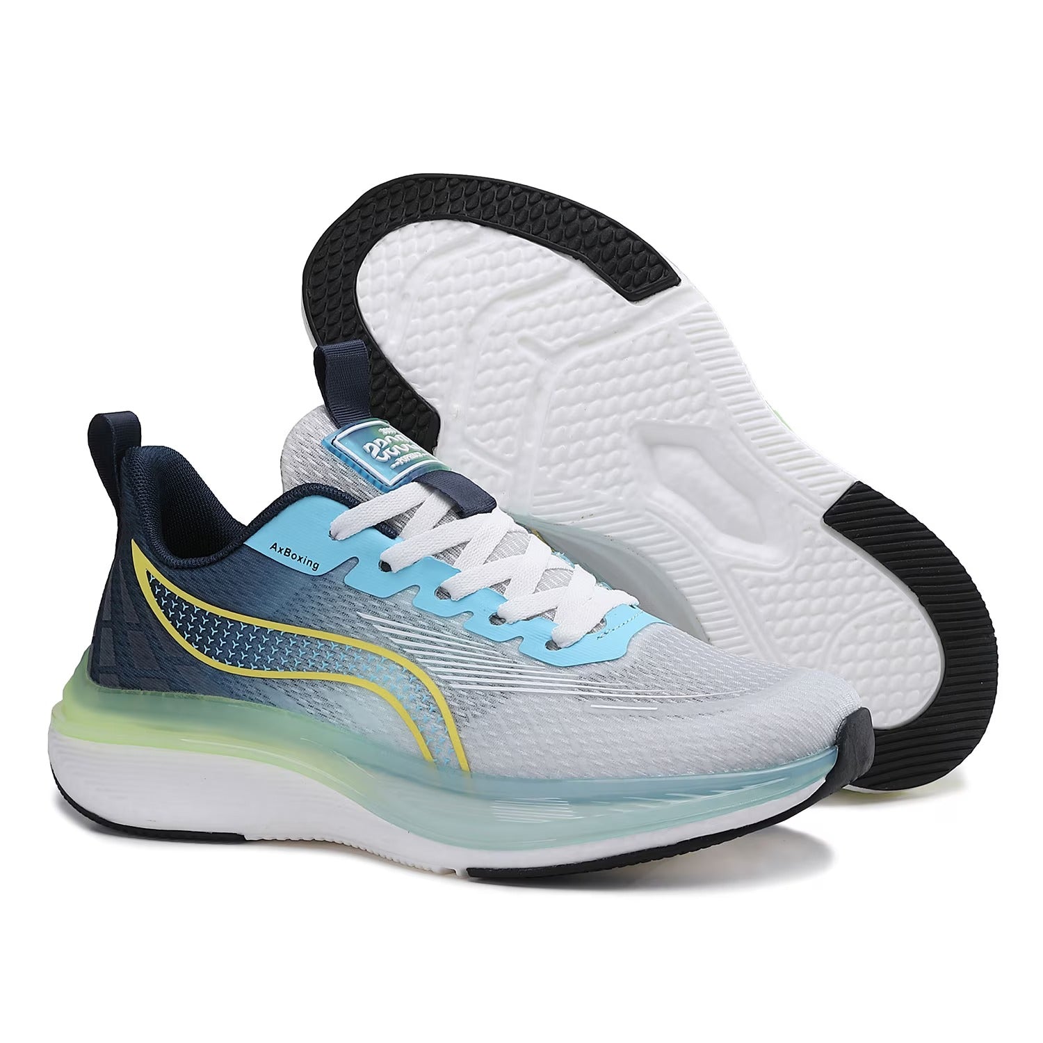 Pantofi sport pentru Barbati, Model Bonir, Textil-Panza, Talpa usoara de Spuma, Brant Memorie, Ax Boxing