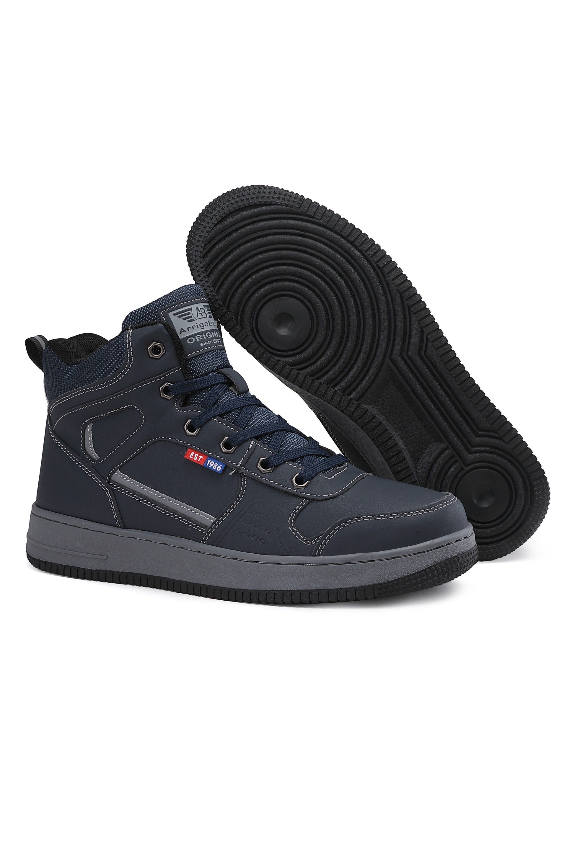 Ghete Sport Lenu pentru Bărbați realizate din Piele Ecologică, Imblănite, Talpă Cususta si Ușoară, Ax Boxing