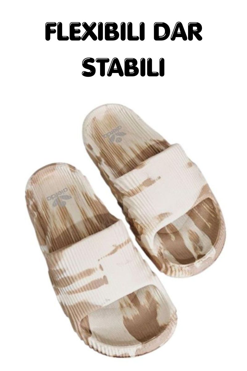 Papuci Bărbați din Spumă EVA, Model Osman, – Confortabili, Flexibili și Rezistenți, Talpă Solidă Turnată, Bej