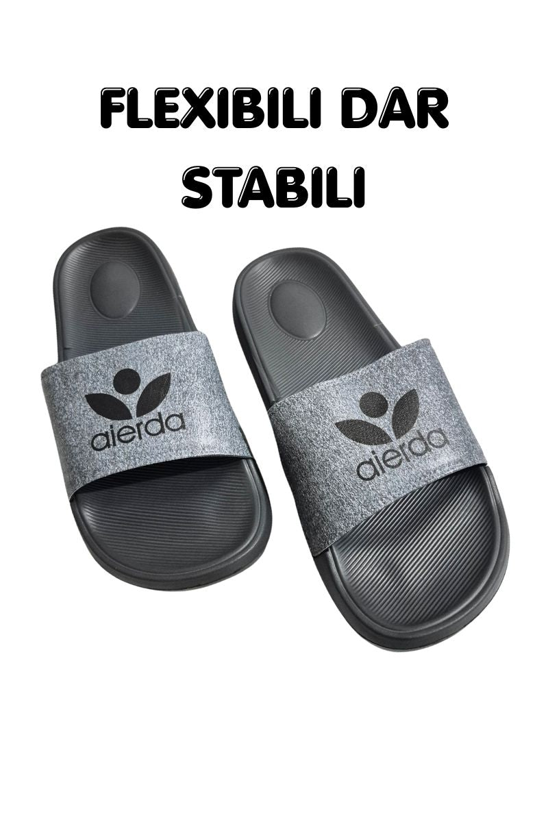 Papuci pentru Barbati, Model Aros, Talpa Usoara din Spuma, Gri