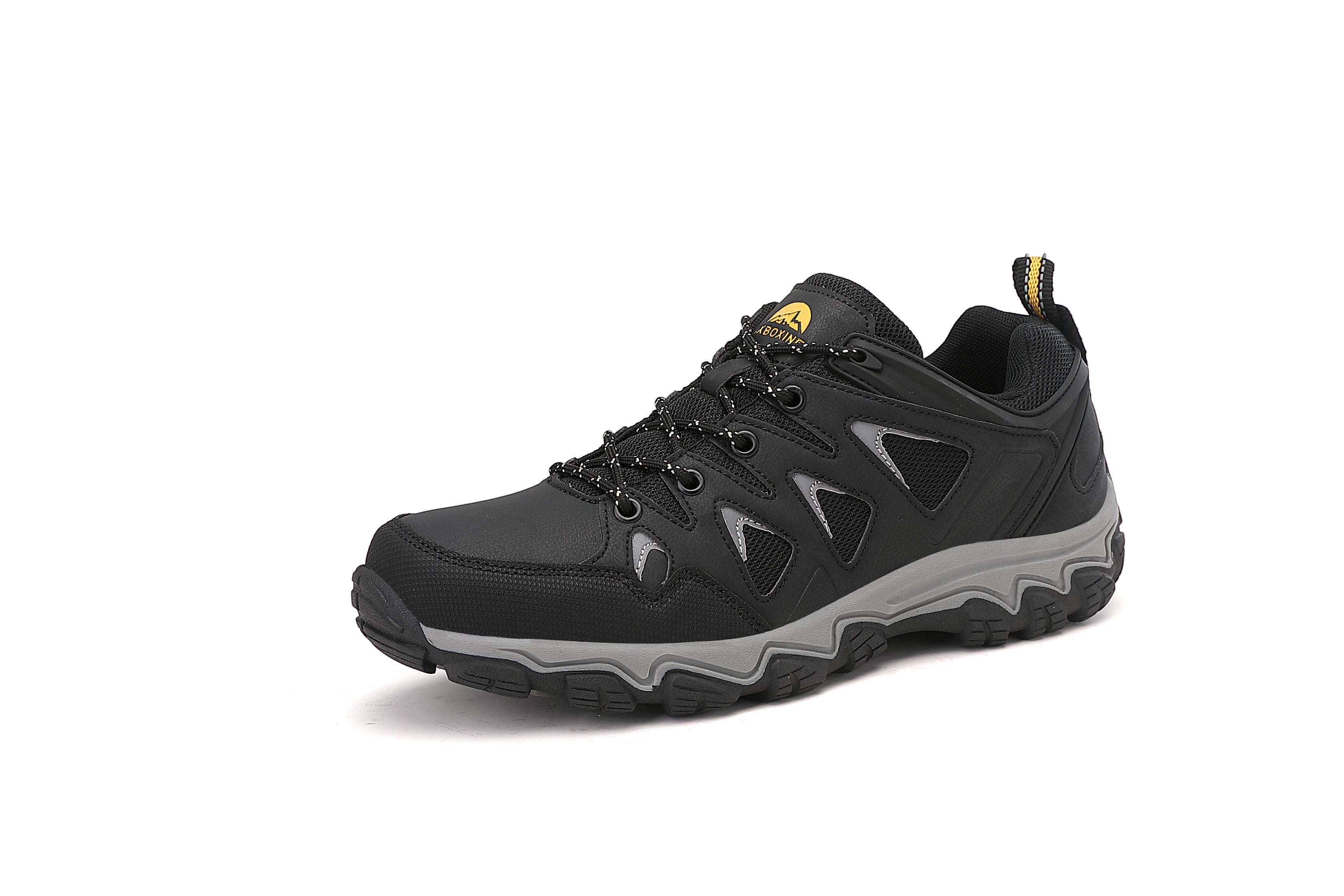 Pantofi Sport Boris pentru Drumetii- Trekking,Barbat, Piele Ecologica si Textil, Talpa atiderapanta, Ax Boxing