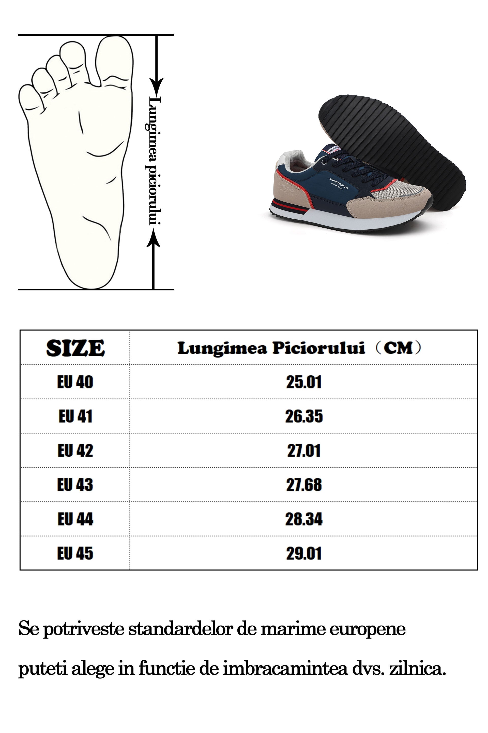 Adidasi pentru Barbati, Model Ruse, Usori și Respirabili din Textil – Talpa Flexibila din Spuma, Arrigo Bello, Bleumarin