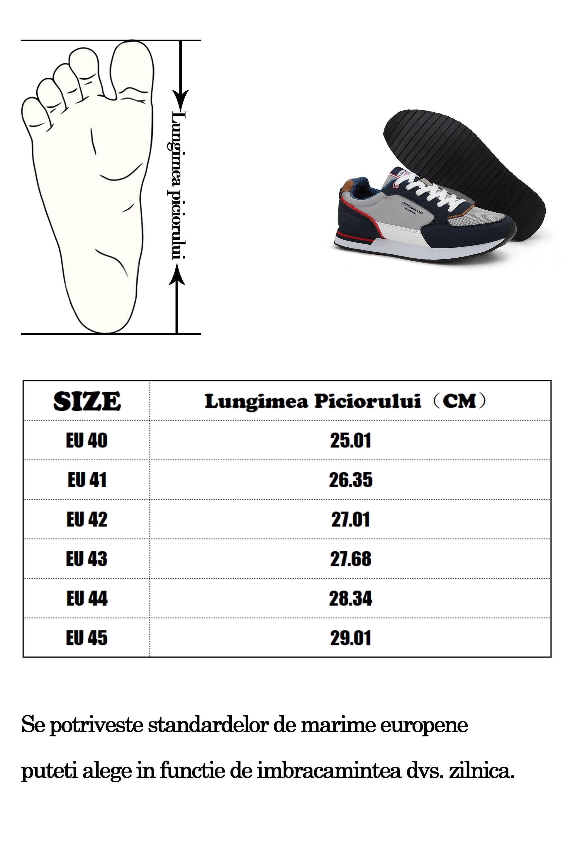 Adidasi pentru Barbati, Model Ruse, Usori și Respirabili din Textil – Talpa Flexibila din Spuma, Arrigo Bello, Gri