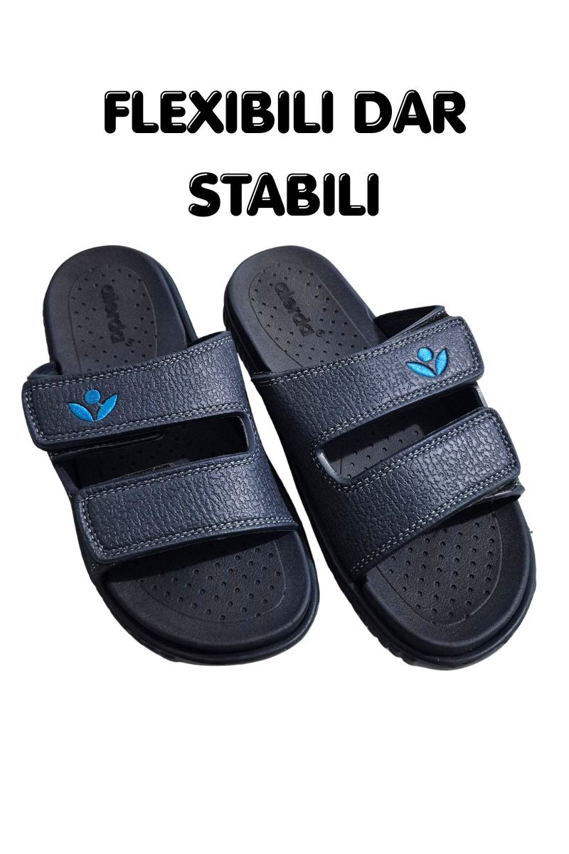 Papuci pentru Barbati, Model Zian, Arici reglabil, Talpa Usoara de Spuma, Confortabli, Bleumarin