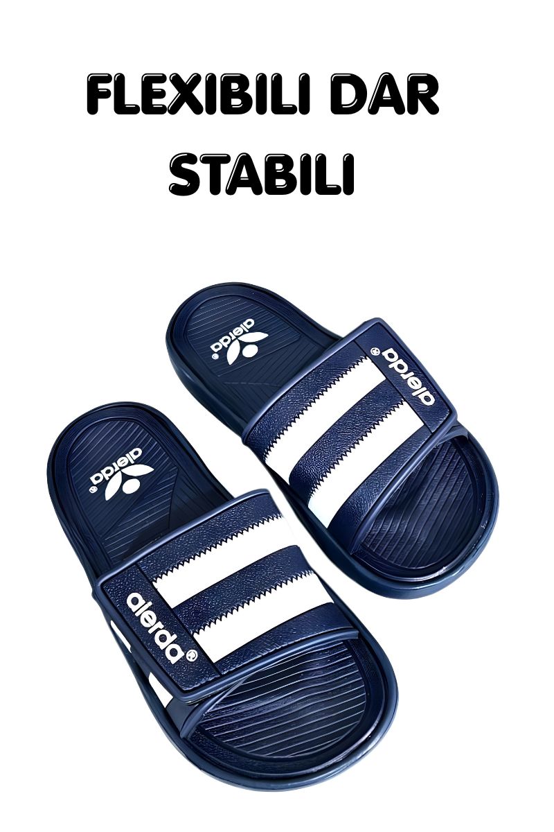 Papuci Bărbați, model Dorin, Confortabili cu Arici – Talpă Moale din Spumă EVA, Material Textil Flexibil, Casual Sport pentru Exterior și Utilizare Zilnică, Aierda, Bleumarin