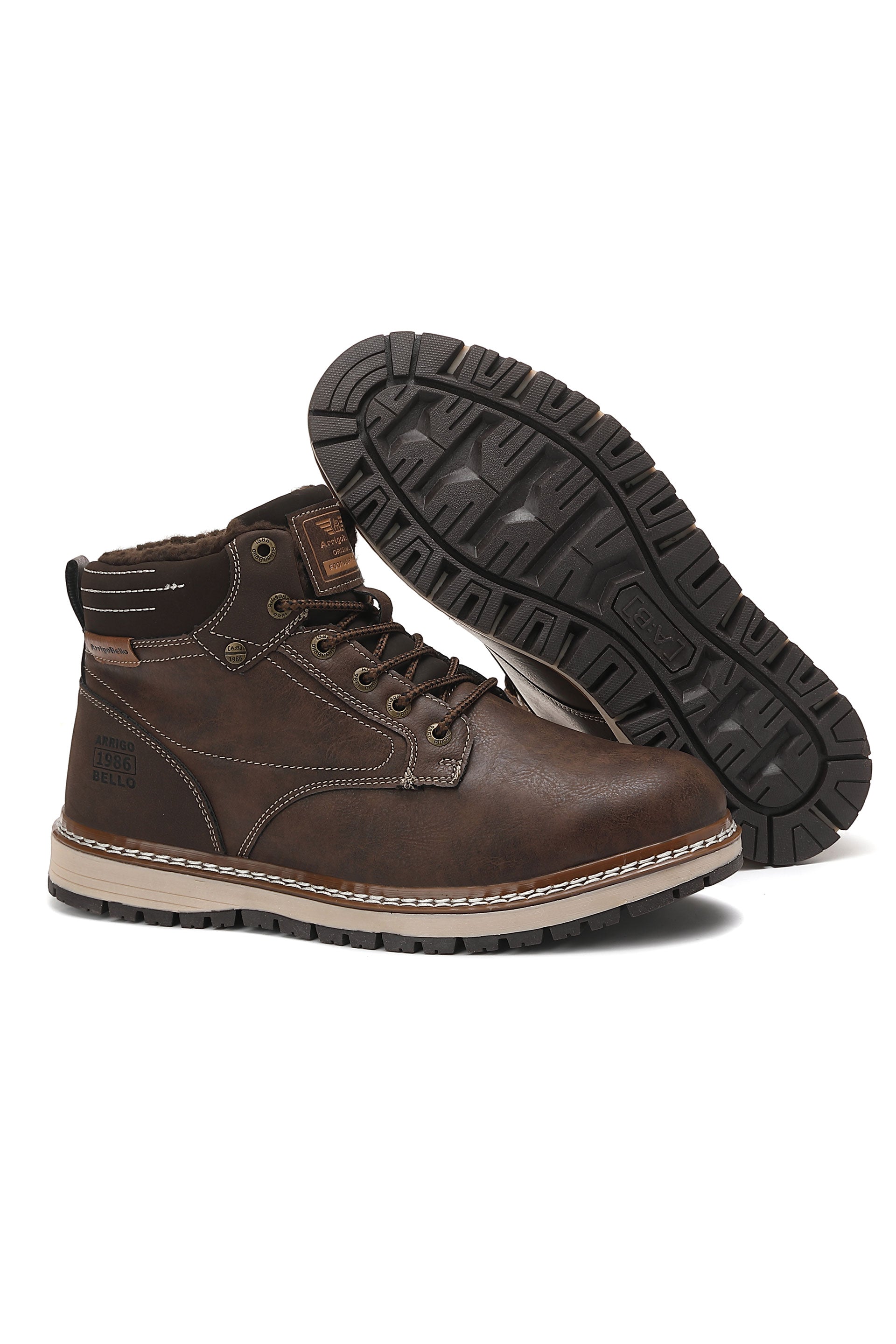 Ghete Bărbați Nicolet Casual-Elegante, Imblanite,Piele Ecologică Premium, Talpă Cusuta, Antiderapantă, Arrigo Bello