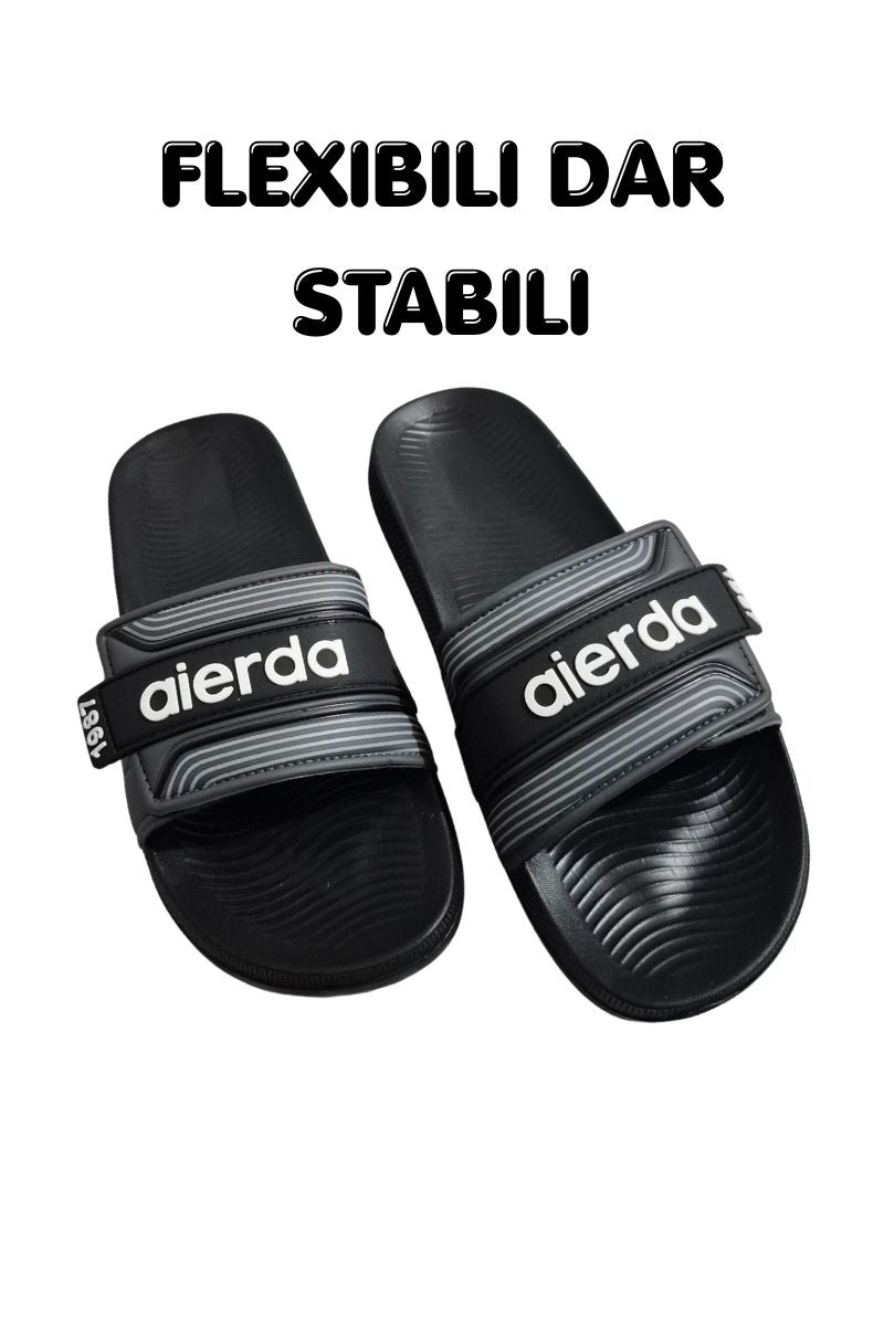 Papuci cu Arici pentru Barbati, Talpa Usoara din Spuma, Gri