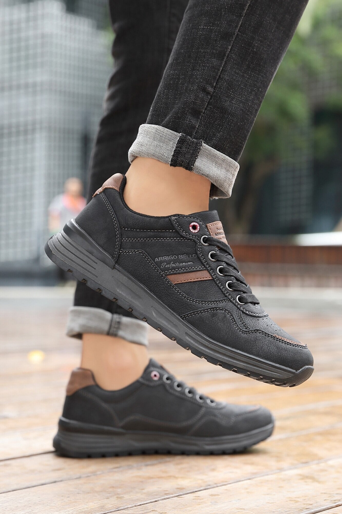 Adidași Kai Casual pentru Bărbați – Piele Ecologică și Talpă PVC Durabilă, Inchidere Sireturi, Arrigo Bello