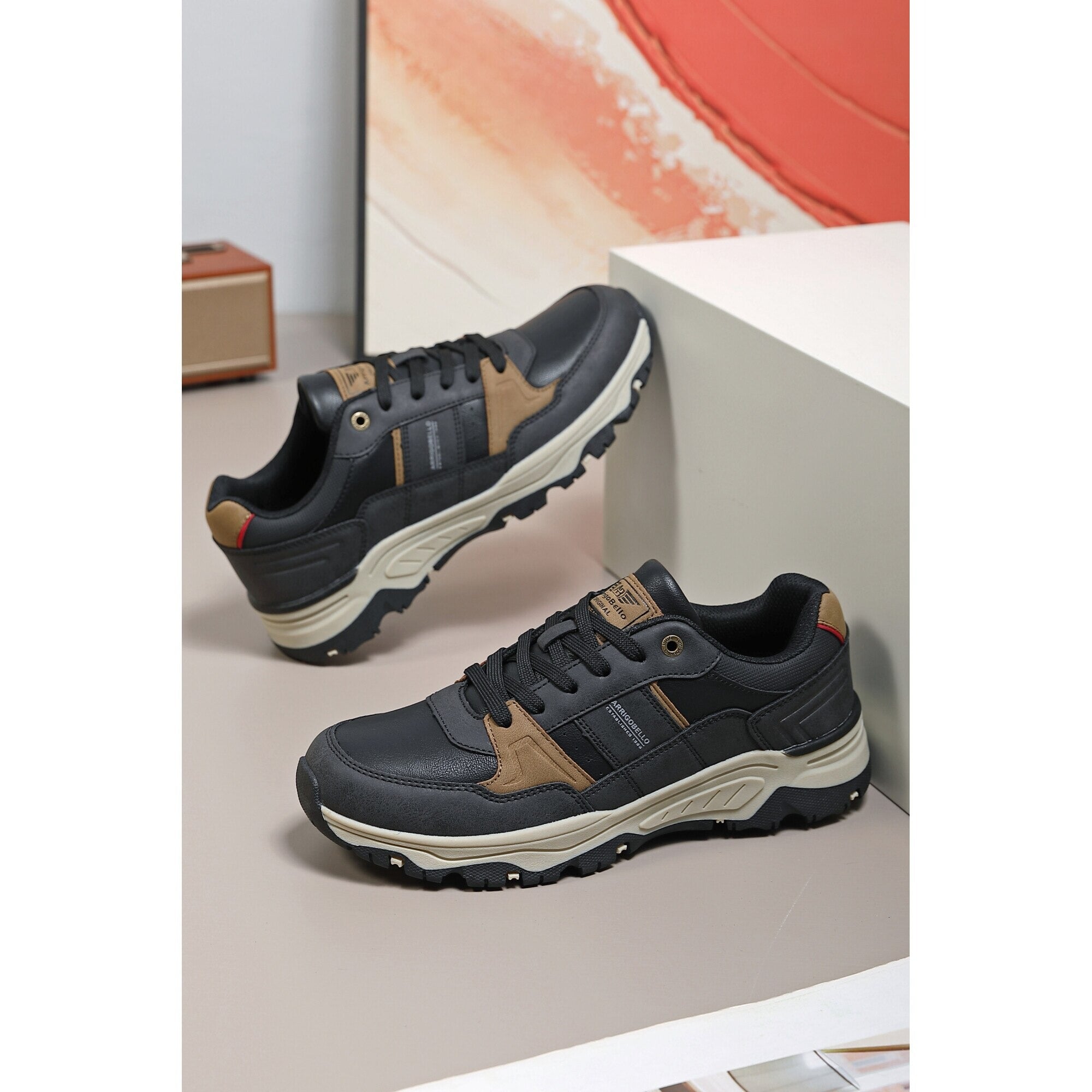Adidași casual pentru Bărbați, Model Lorand, Piele ecologică premium, Talpă rezistentă anti-alunecare, comozi și durabili,Arrigo Bello