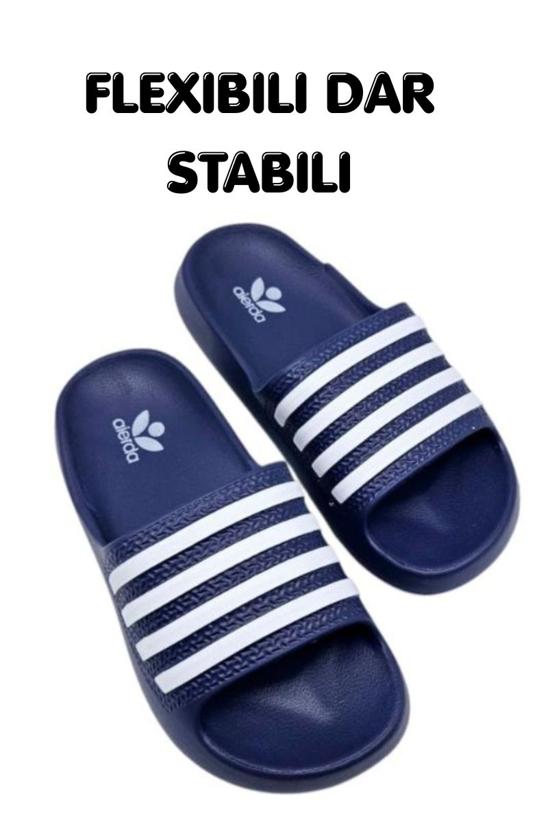 Papuci pentru Barbati, Model Adi, Turnati, Realizati integral din Spuma, Usori si Confortabili, Albastru