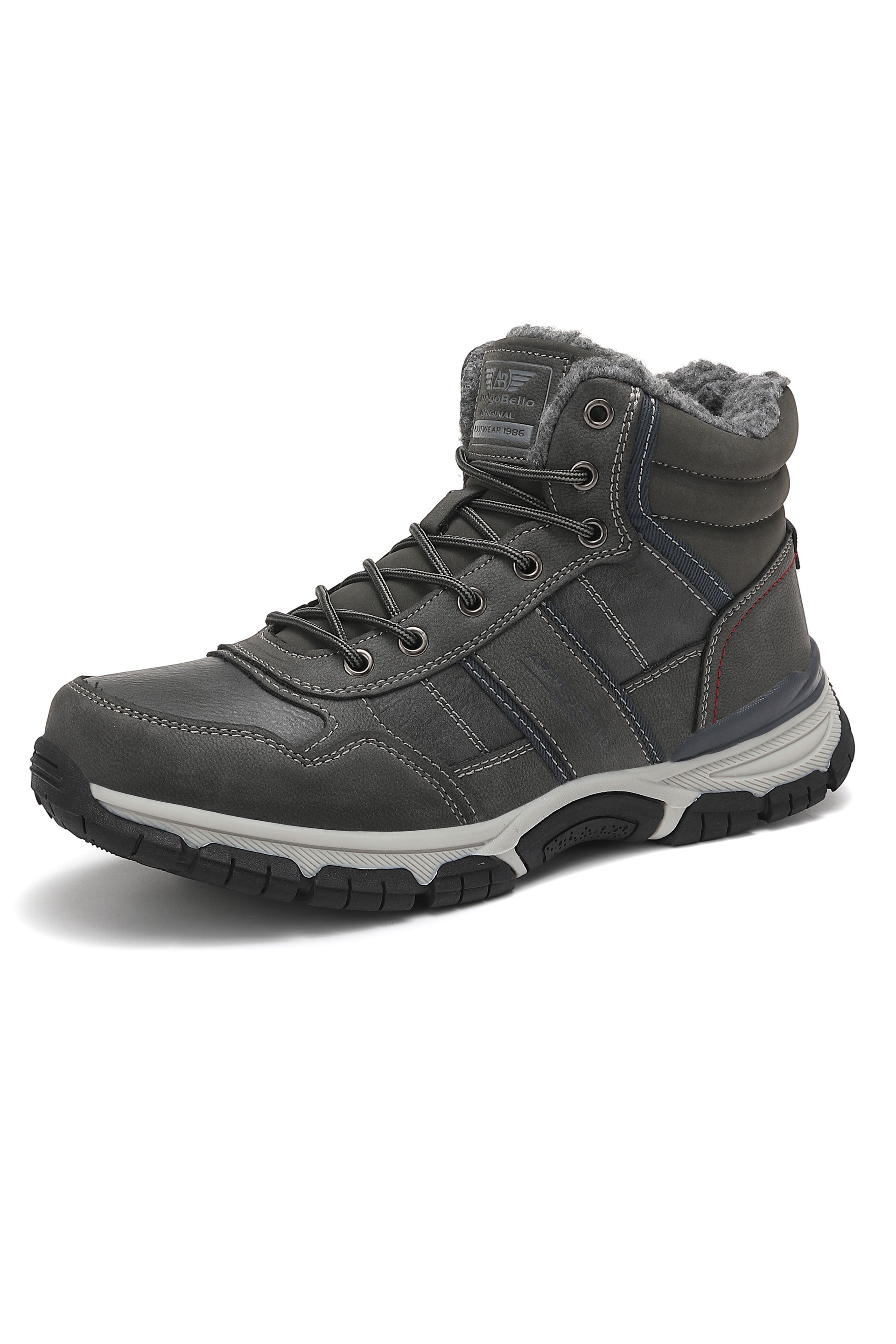 Ghete Callum cu blana pentru Bărbați, Piele ecologica, Talpă Antiderapantă, Calduroase, Ax Boxing