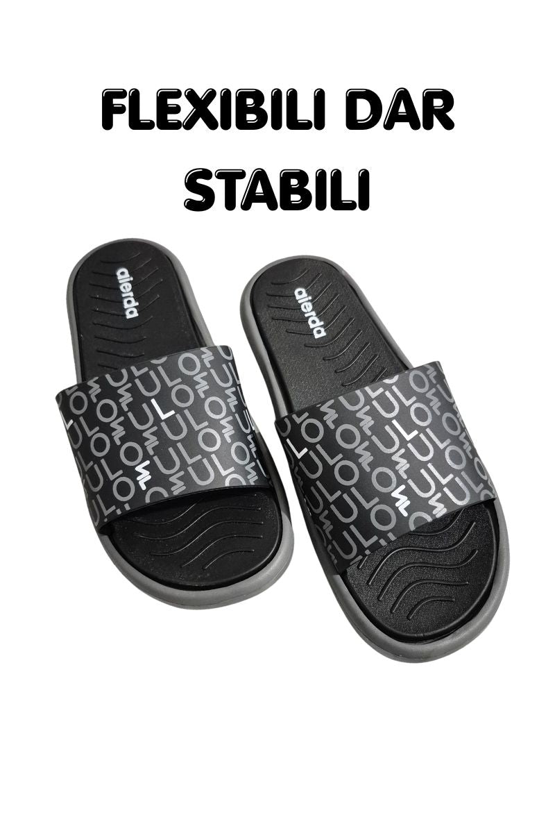 Papuci pentru Barbati, Model Caso, Talpa Usoara din Spuma, Parte superioara maleabila, Confortabili, Gri