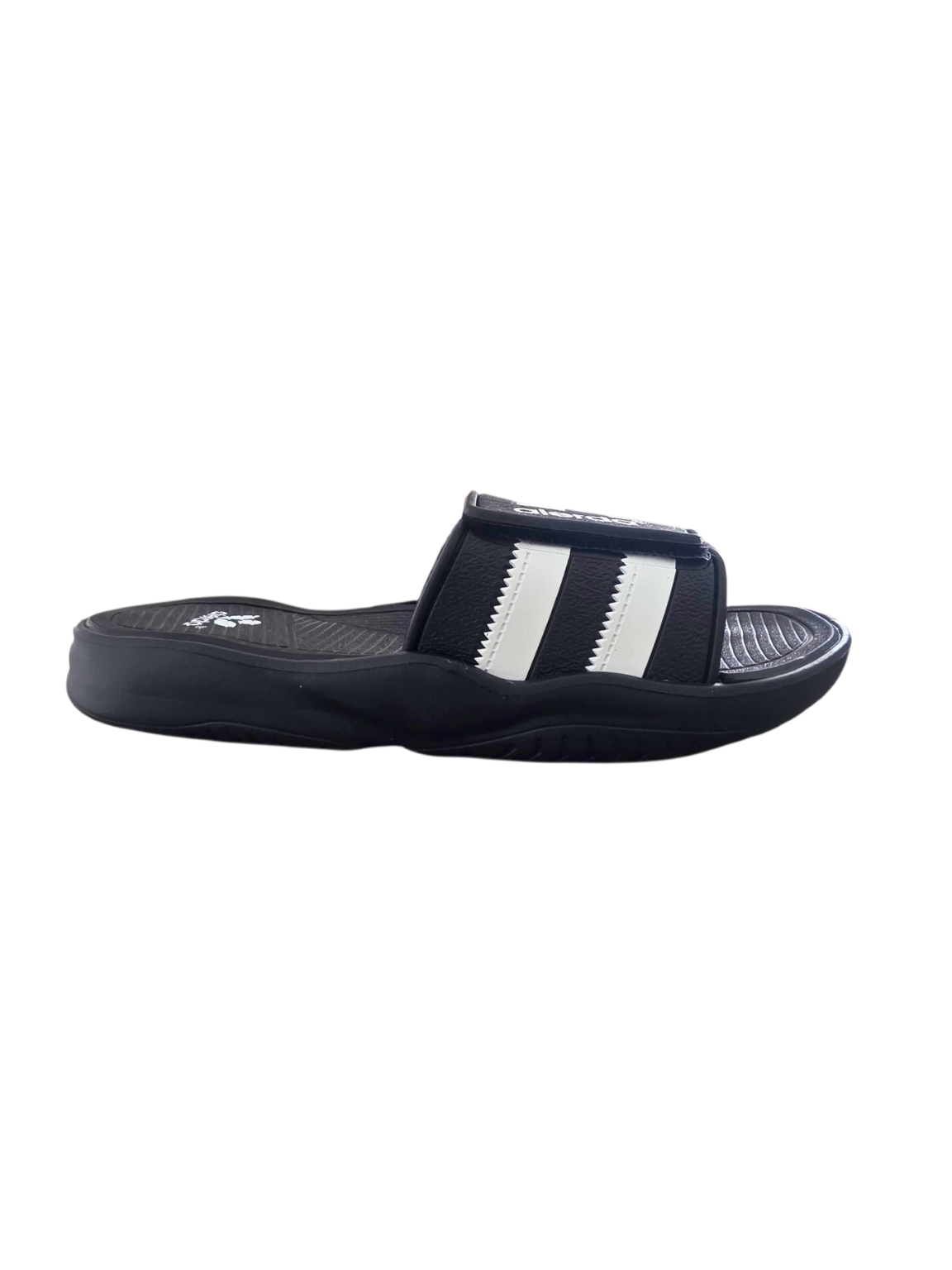 Papuci Bărbați, model Dorin, Confortabili cu Arici – Talpă Moale din Spumă EVA, Material Textil Flexibil, Casual Sport pentru Exterior și Utilizare Zilnică, Aierda, Negru-alb