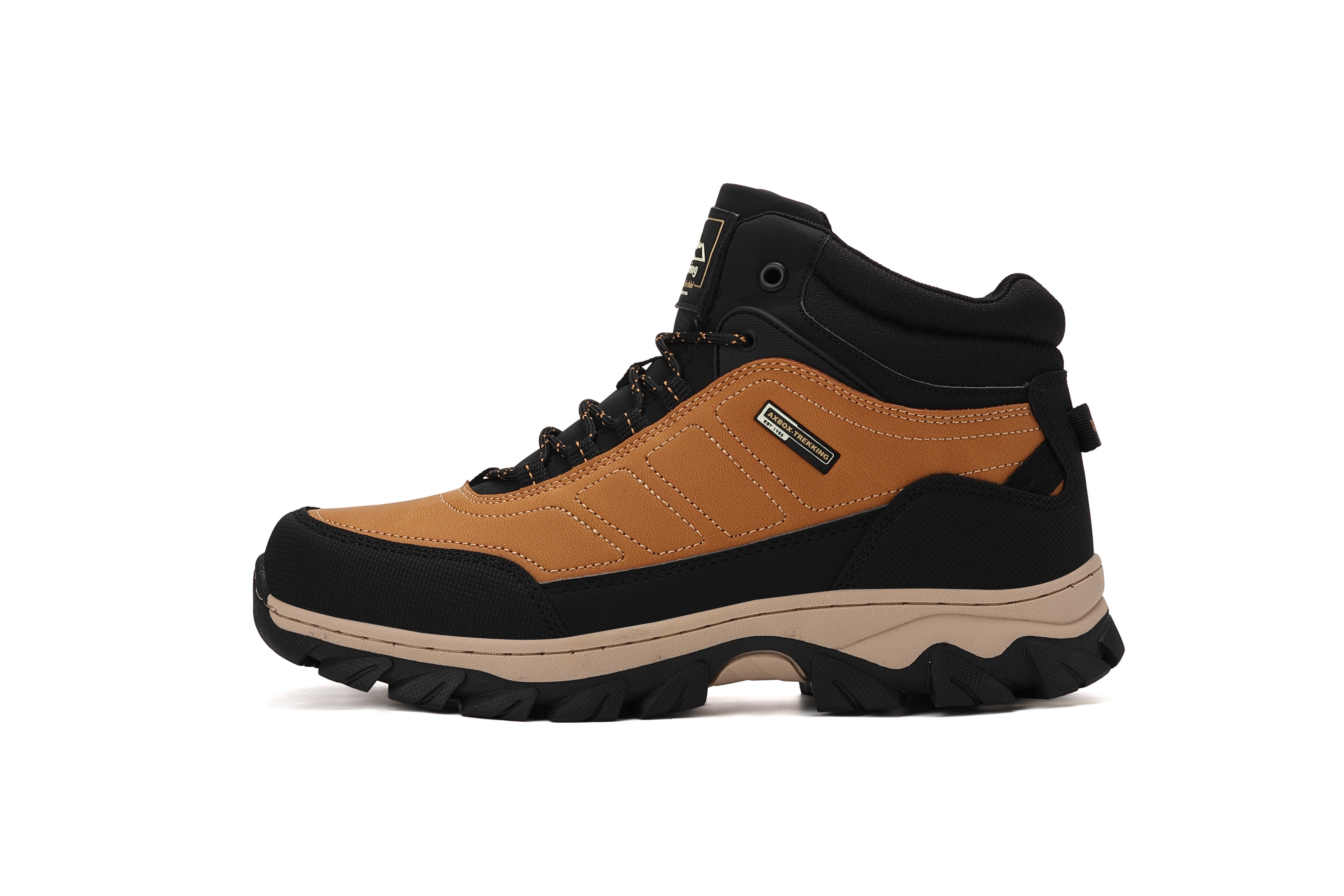 Ghete Maru tip Bocanci pentru Dama si Adolescenti, Imblanite, Talpa Antiderapanta cu striatii, Piele ecologica Premium, Ax Boxing