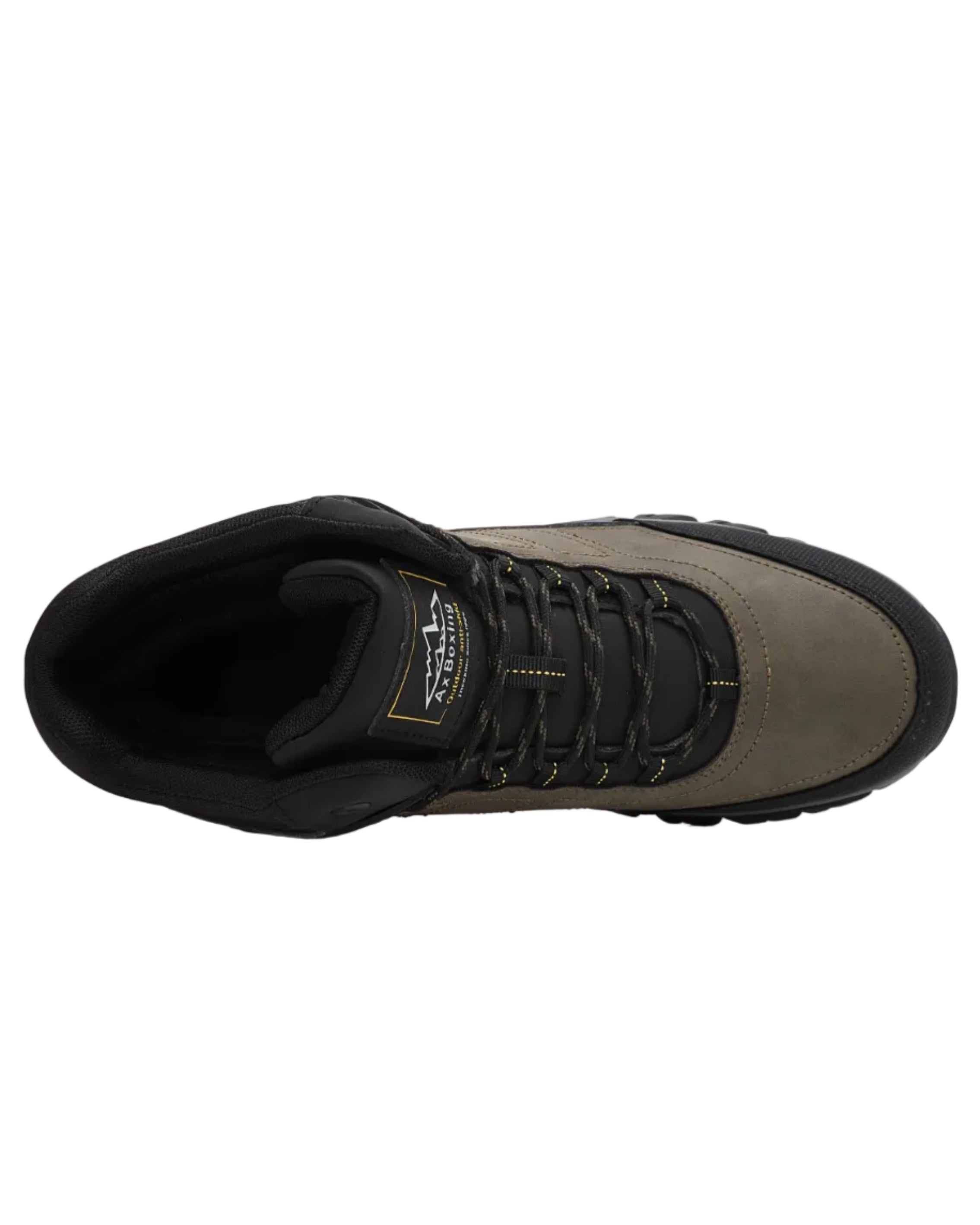 Ghete tip Bocanci pentru Barbati, Model Haris, Imblanite, Piele Premium, Talpa Cusuta- Antiderapanta, Ax Boxing, Khaki