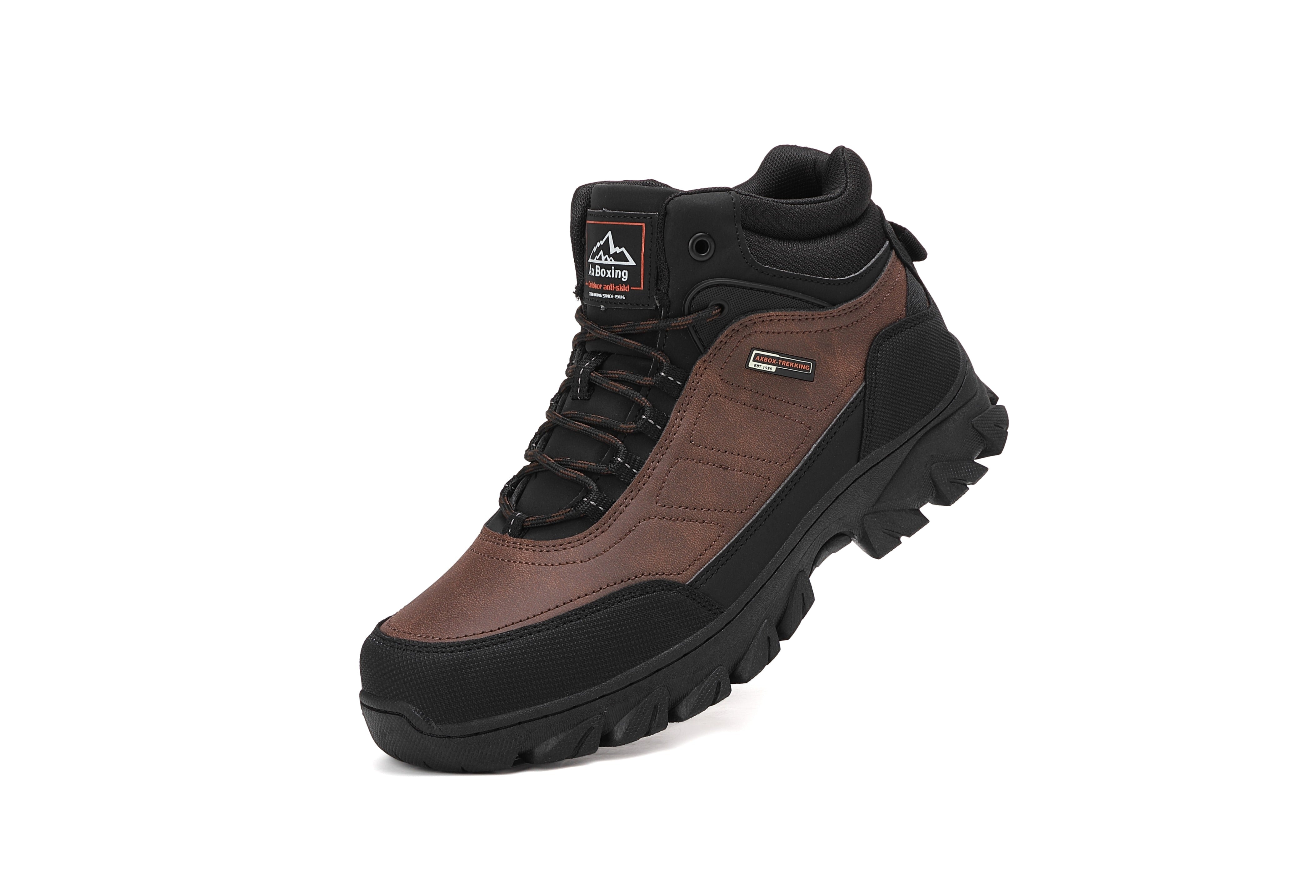 Ghete Haris tip Bocanci pentru Barbati,Cu Blana, Piele Premium, Talpa Cusuta- Antiderapanta, Ax Boxing