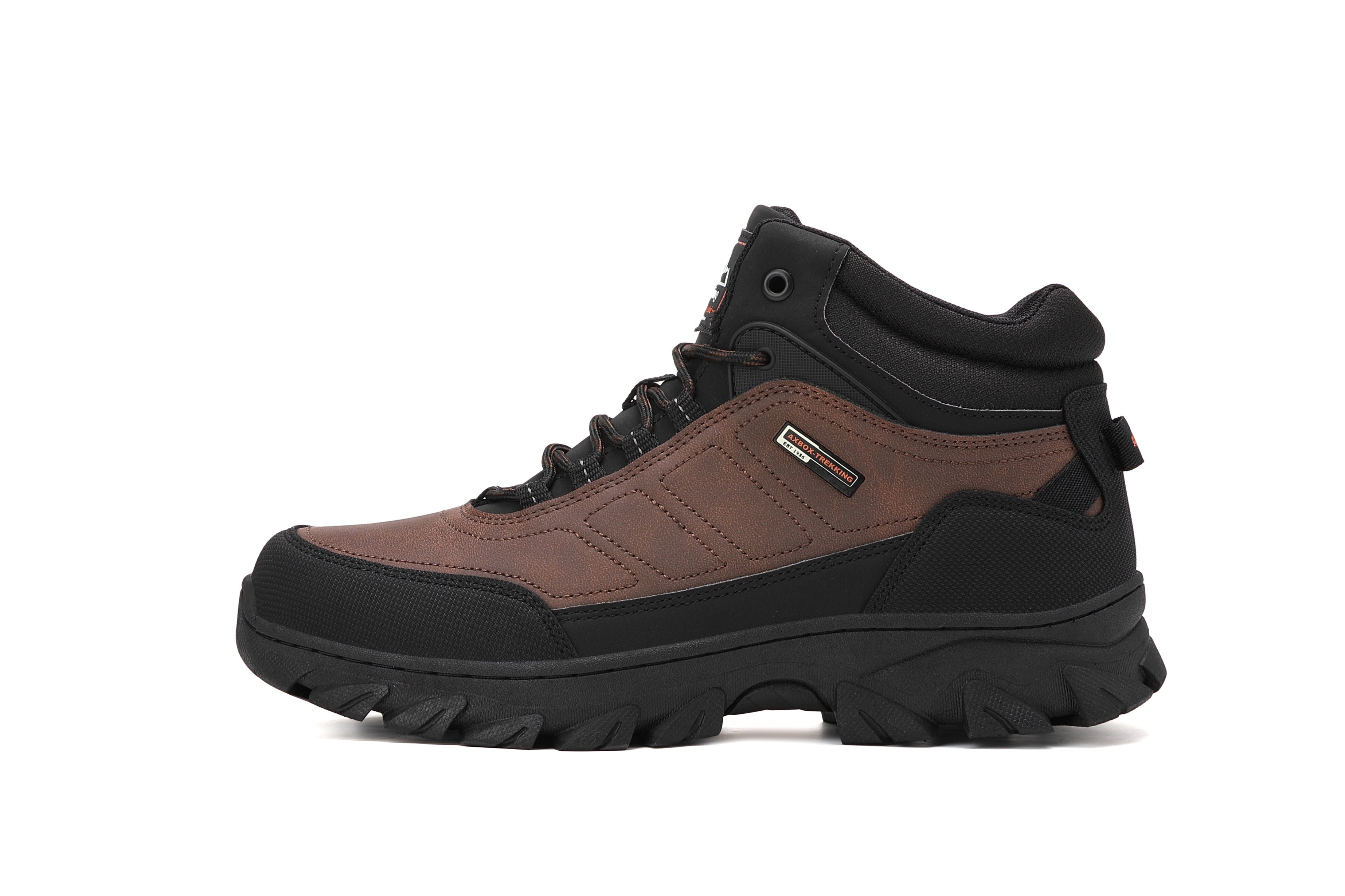 Ghete Haris tip Bocanci pentru Barbati,Cu Blana, Piele Premium, Talpa Cusuta- Antiderapanta, Ax Boxing