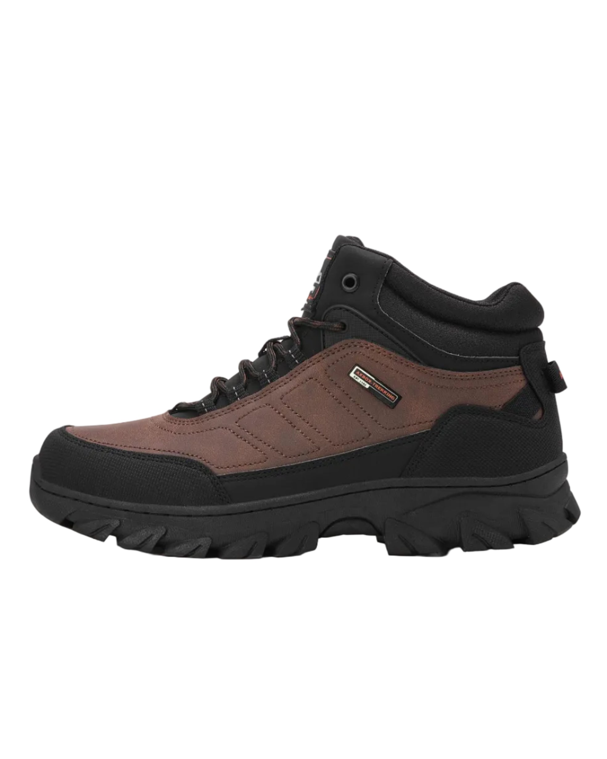 Ghete tip Bocanci pentru Barbati, Model Haris, Imblanite, Piele Premium, Talpa Cusuta- Antiderapanta, Ax Boxing, Maro