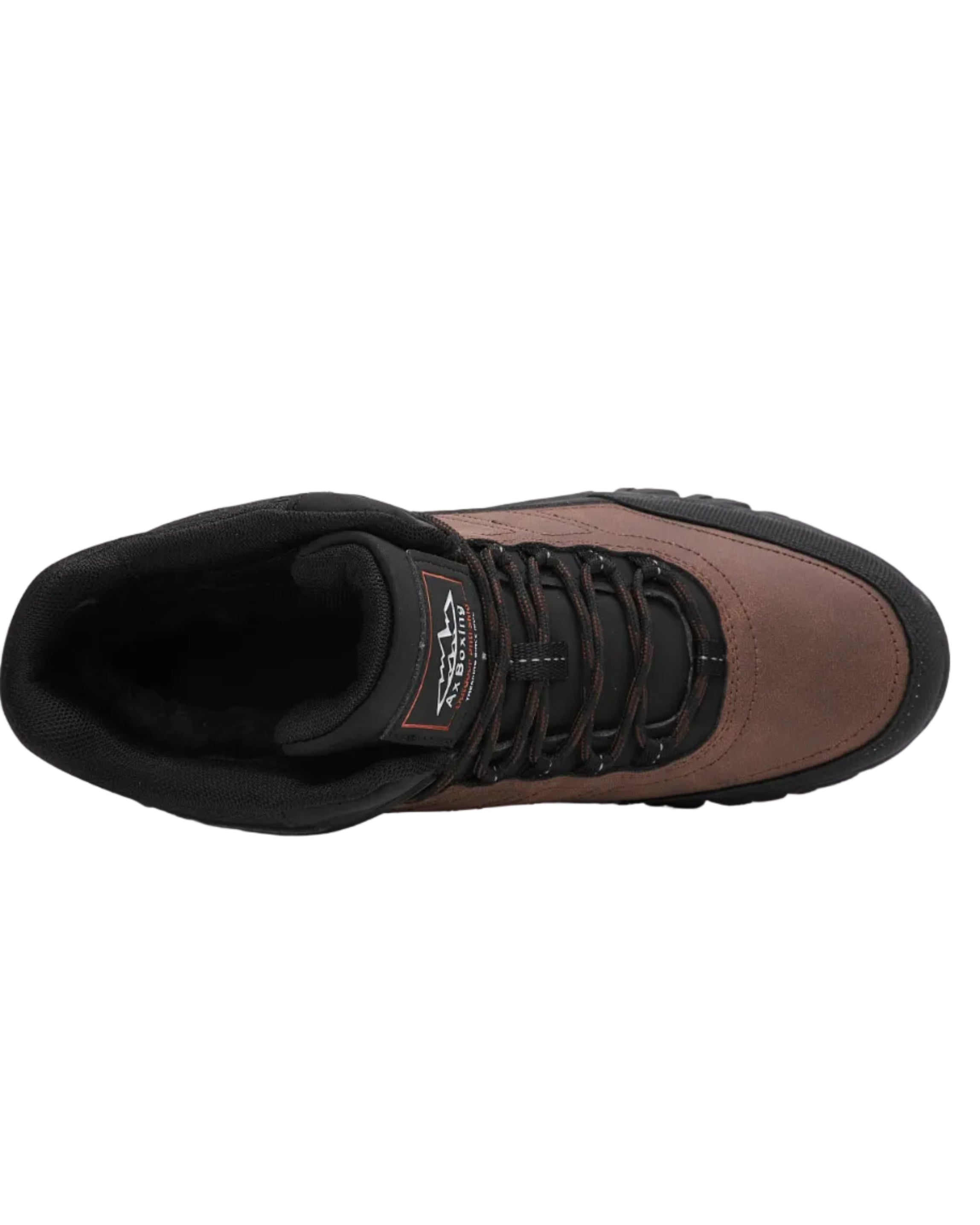 Ghete tip Bocanci pentru Barbati, Model Haris, Imblanite, Piele Premium, Talpa Cusuta- Antiderapanta, Ax Boxing, Maro