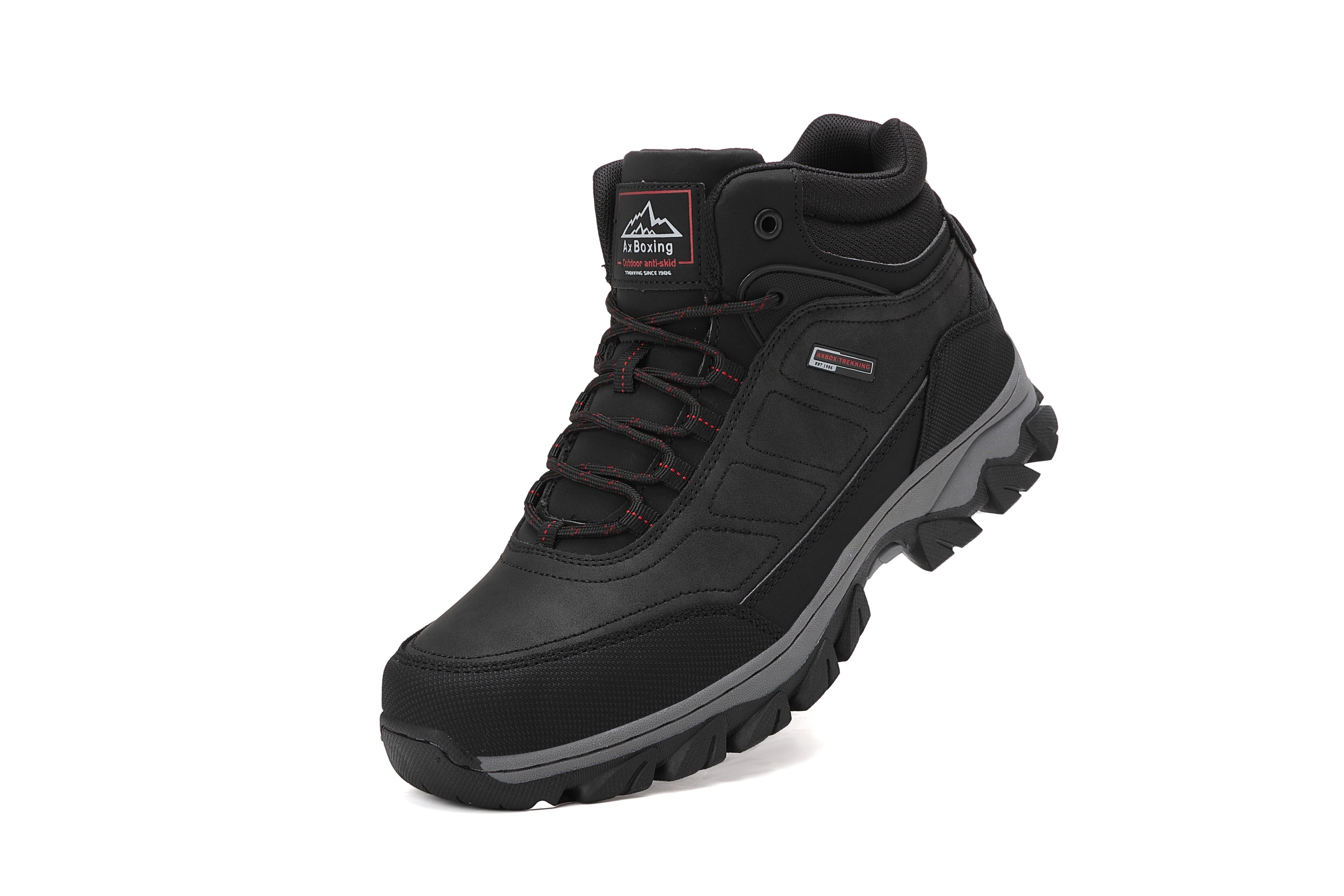 Ghete Maru tip Bocanci pentru Dama si Adolescenti, Imblanite, Talpa Antiderapanta cu striatii, Piele ecologica Premium, Ax Boxing