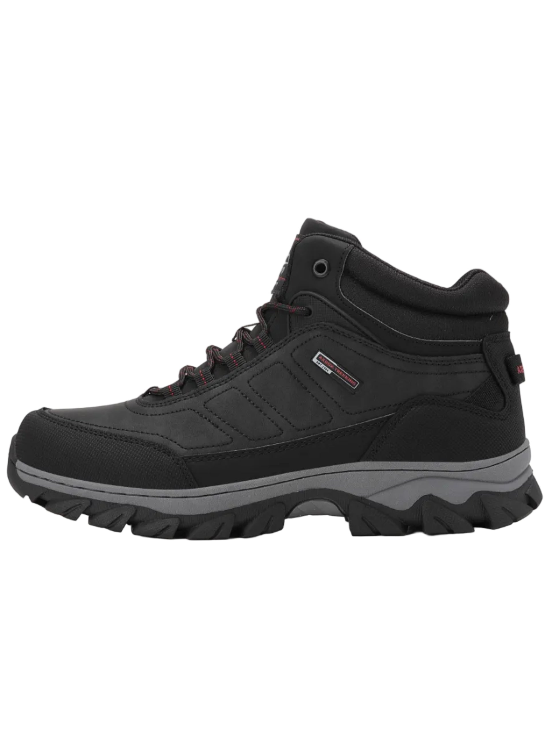 Ghete tip Bocanci pentru Barbati, Model Haris, Imblanite, Piele Premium, Talpa Cusuta- Antiderapanta, Ax Boxing, Negru