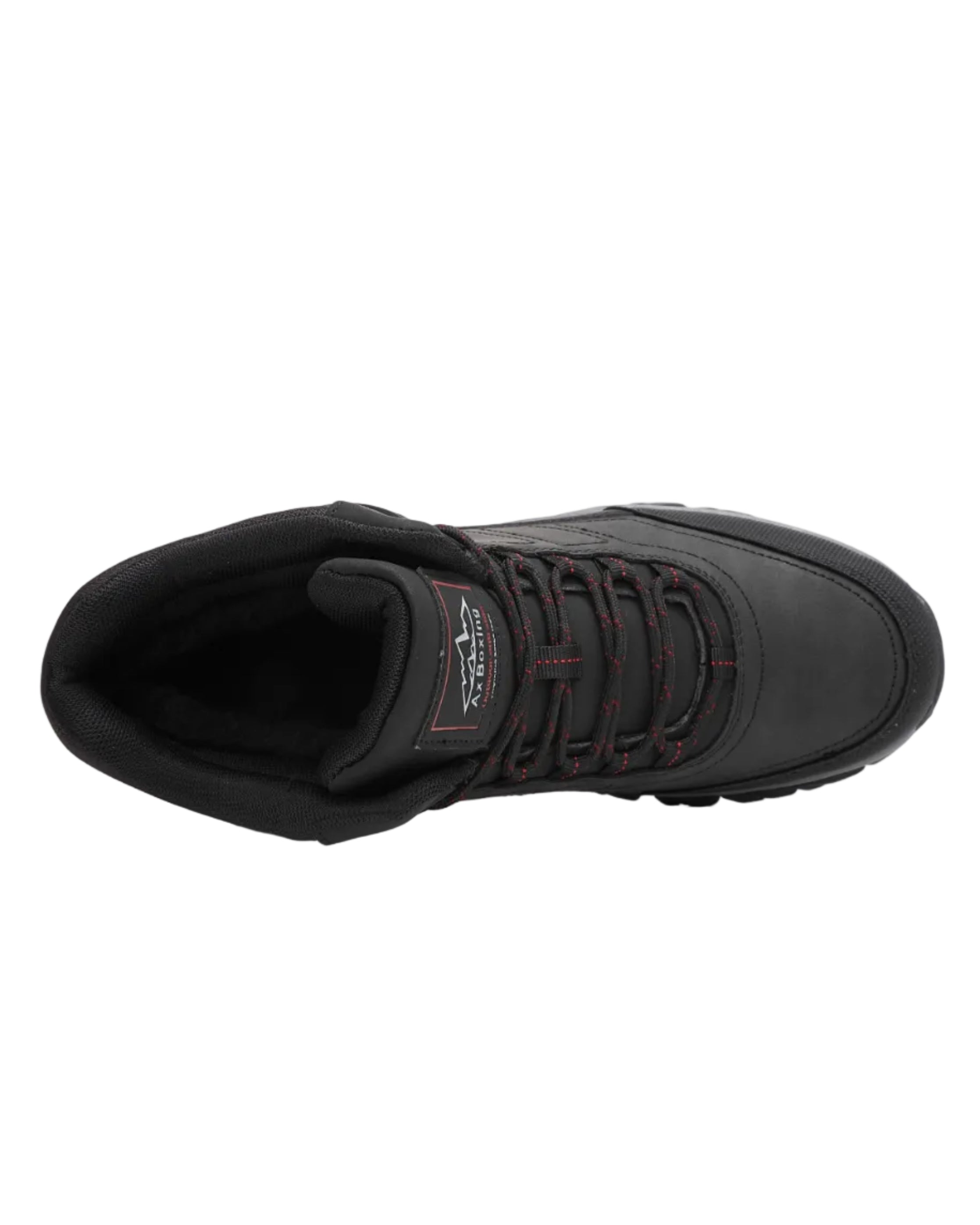 Ghete imblanite pentru Dama si Adolescenti, Model Maru, Talpa Antiderapanta cu striatii, Piele ecologica Premium, Ax Boxing, Negru