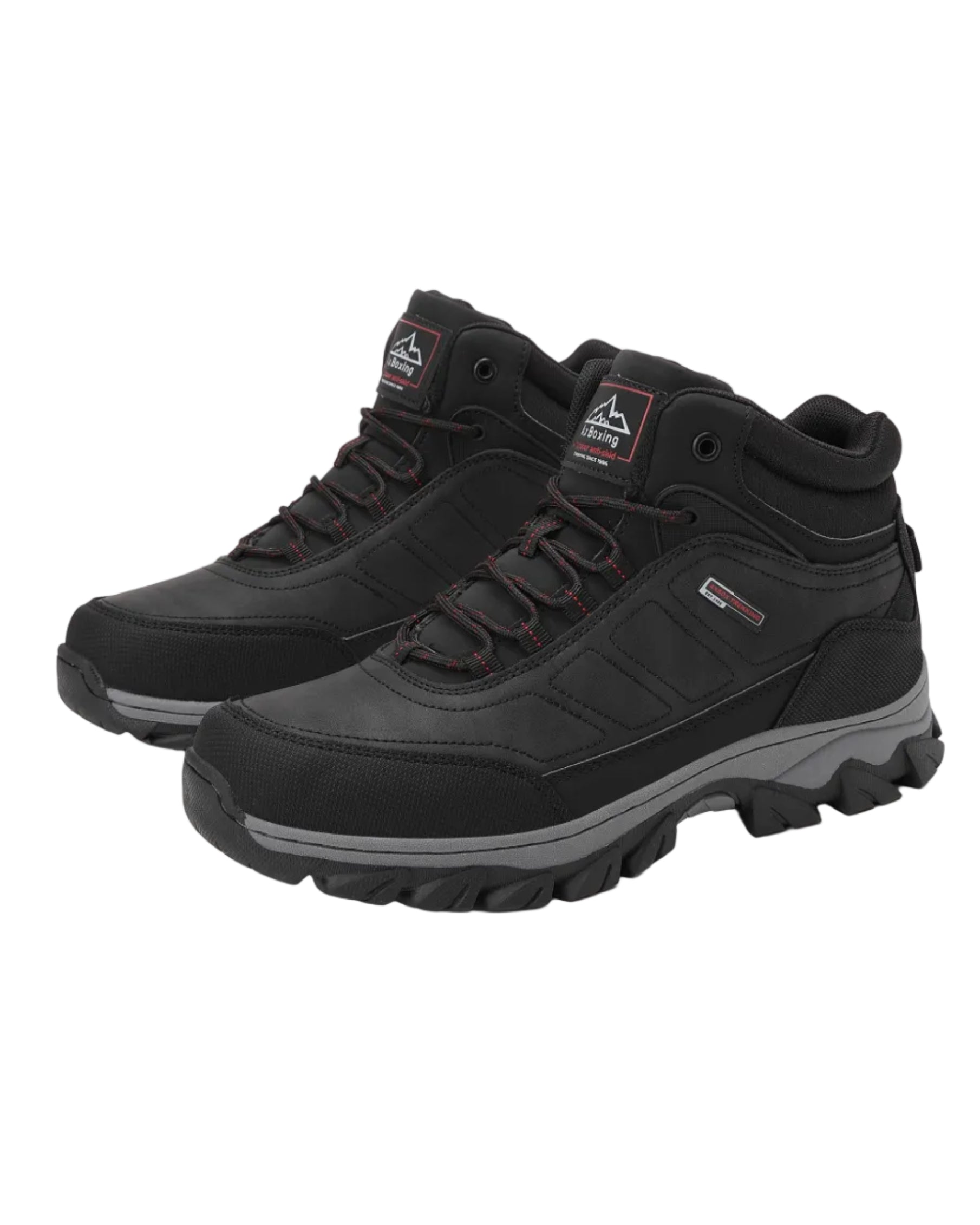 Ghete imblanite pentru Dama si Adolescenti, Model Maru, Talpa Antiderapanta cu striatii, Piele ecologica Premium, Ax Boxing, Negru